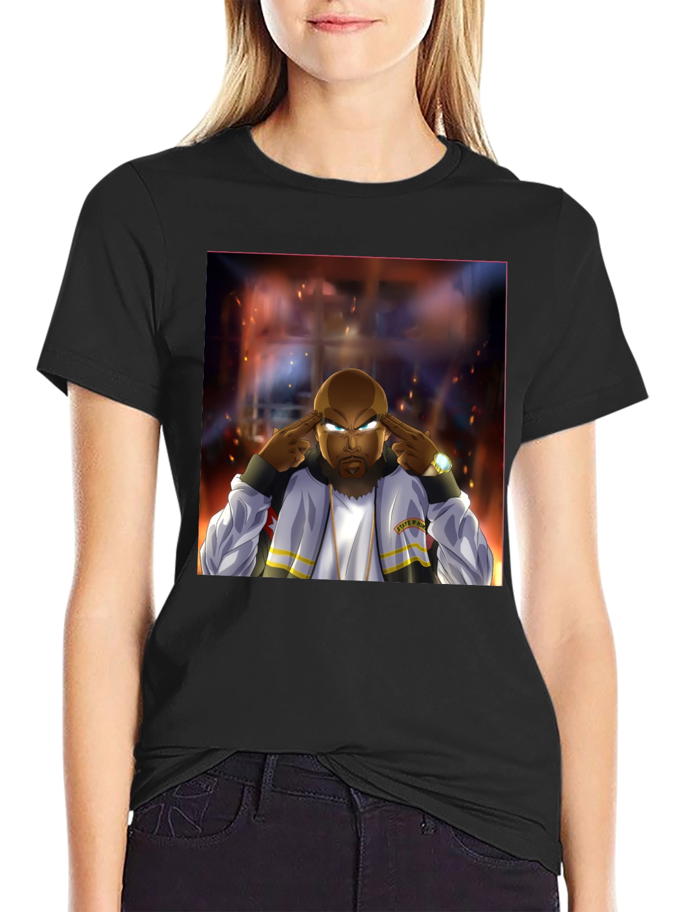 Animated Cool Black T-Shirt