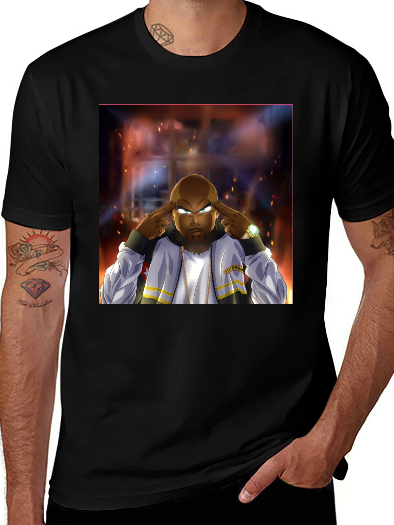 Animated Cool Black T-Shirt
