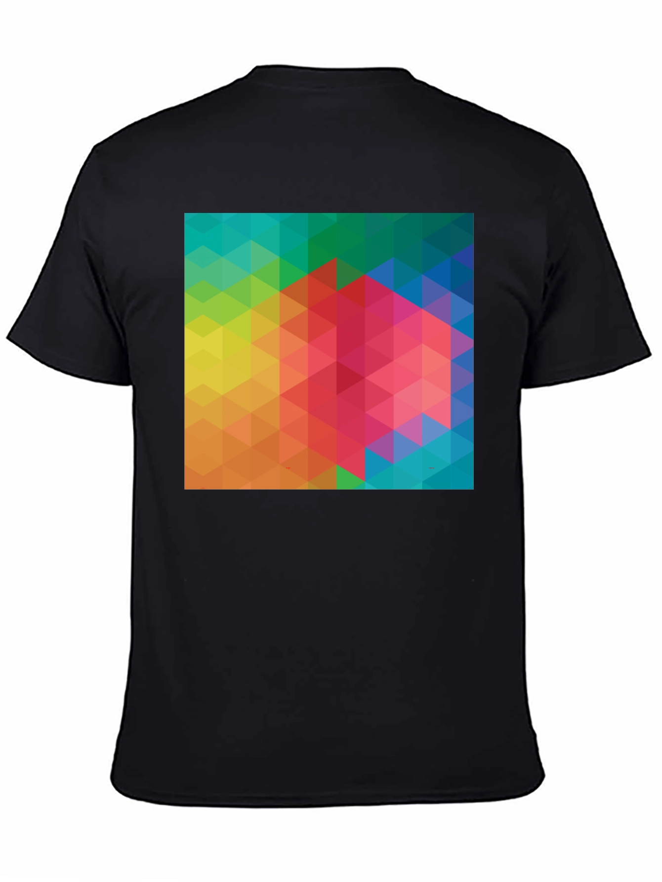 Geometric Triangle Pattern Tee - Modern Art Shirt