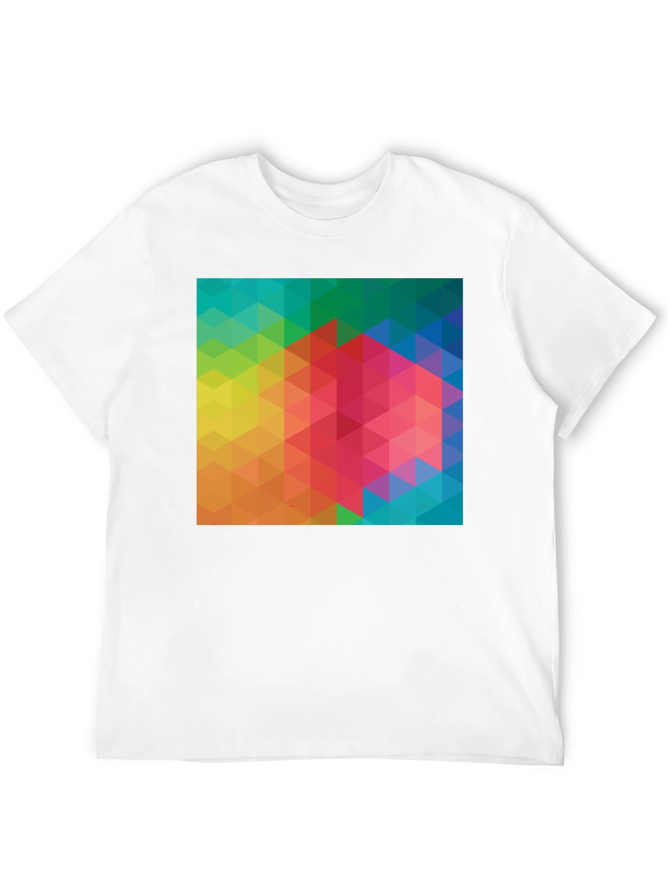 Geometric Triangle Pattern Tee - Modern Art Shirt