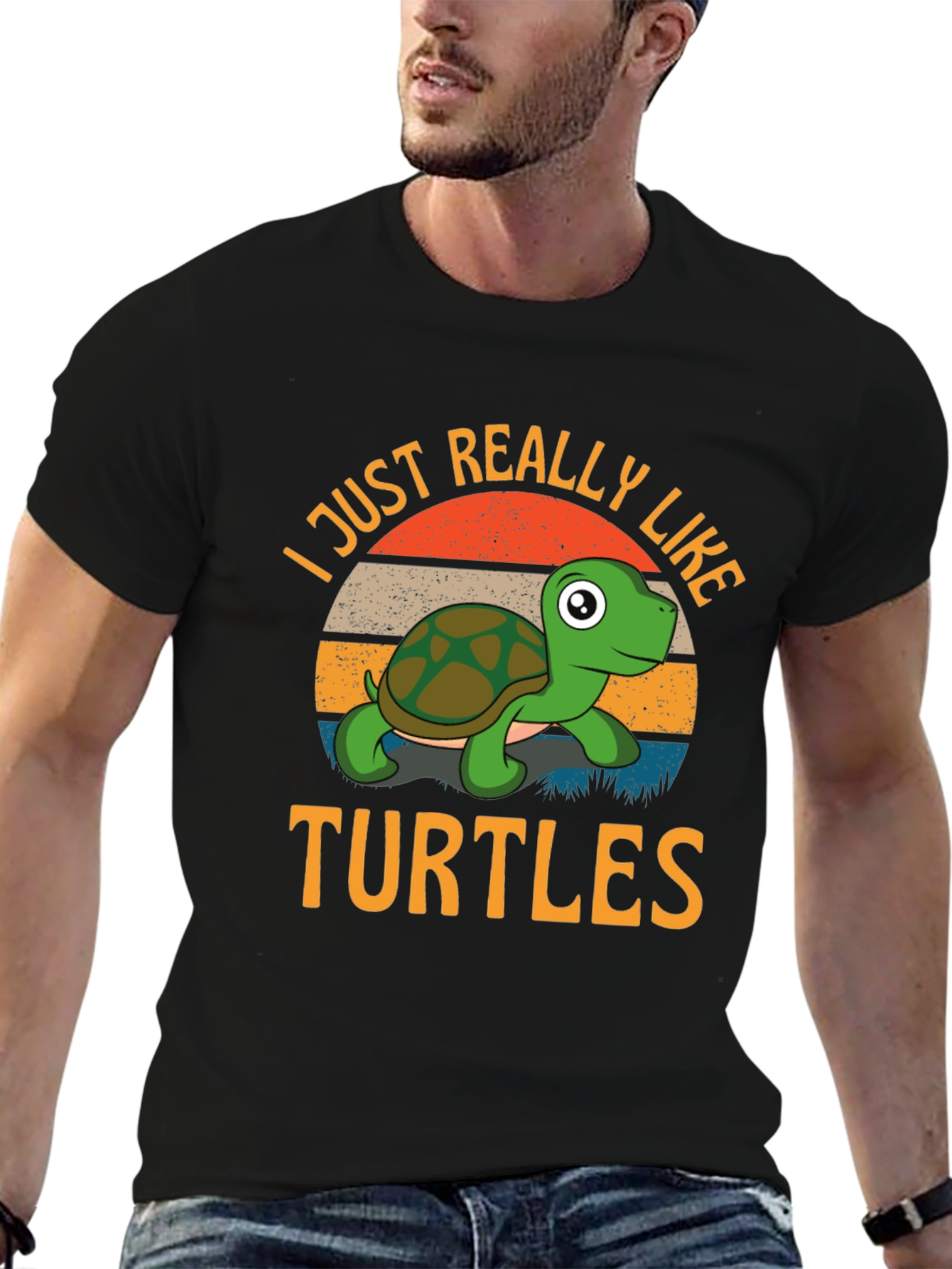 I Just Really Like Turtles Graphic T-Shirt