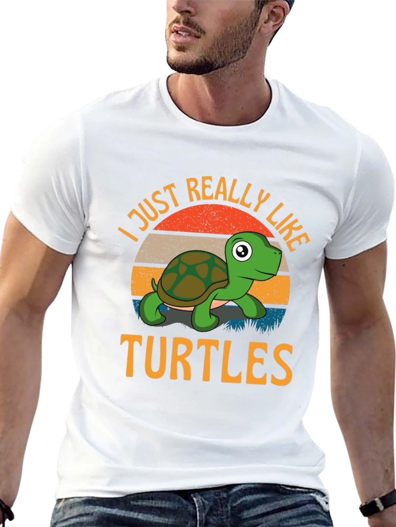 I Just Really Like Turtles Graphic T-Shirt