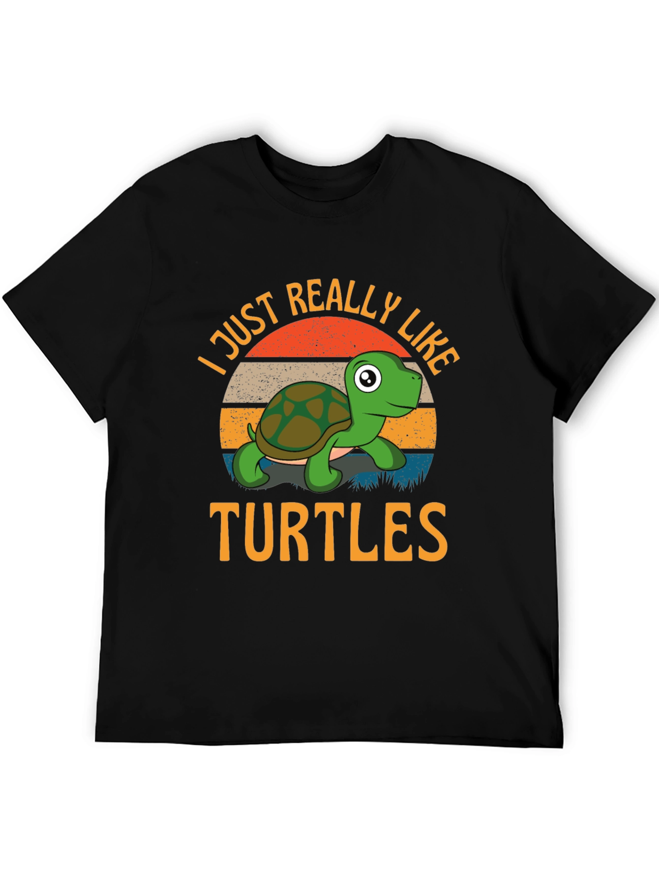 I Just Really Like Turtles Graphic T-Shirt