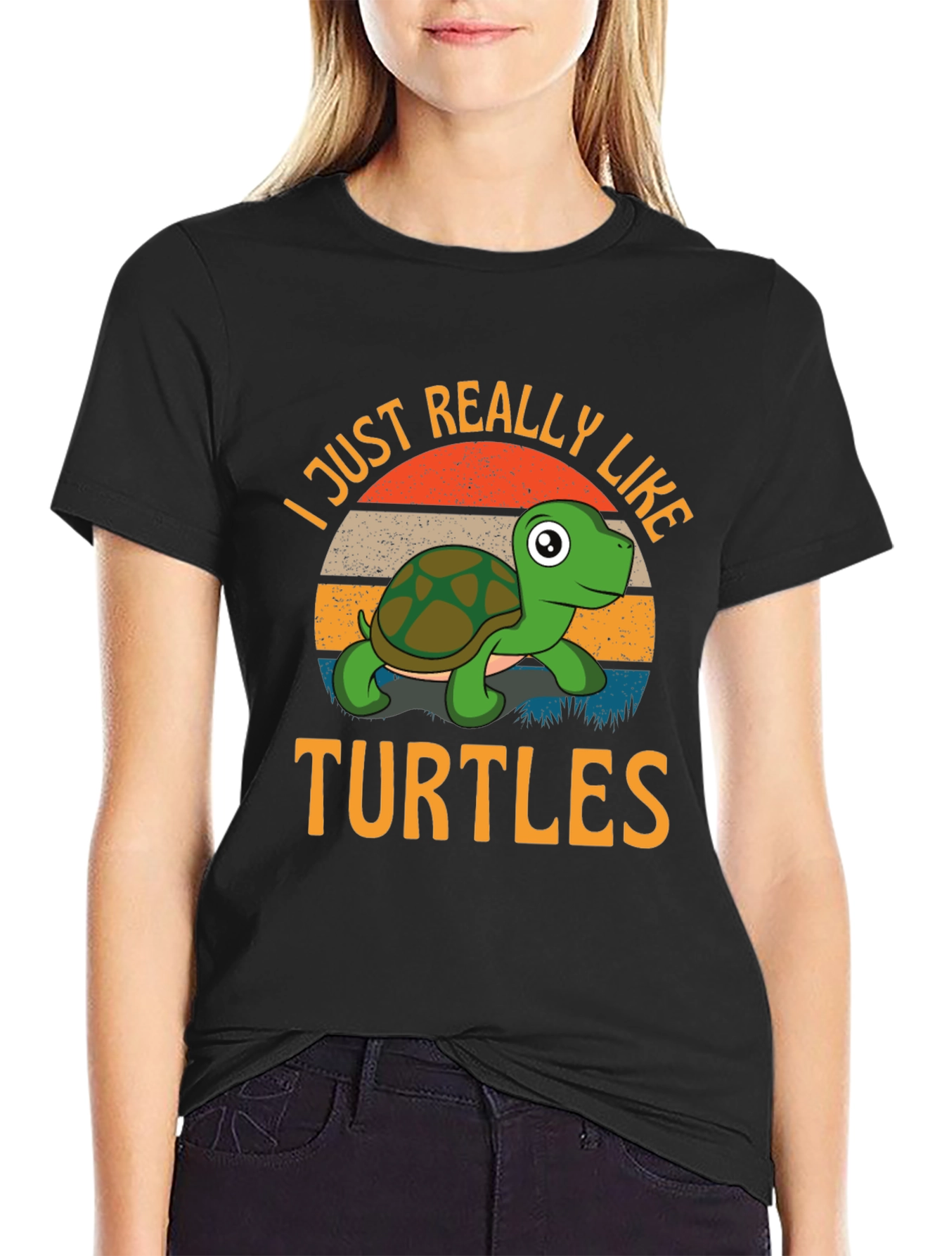 I Just Really Like Turtles Graphic T-Shirt