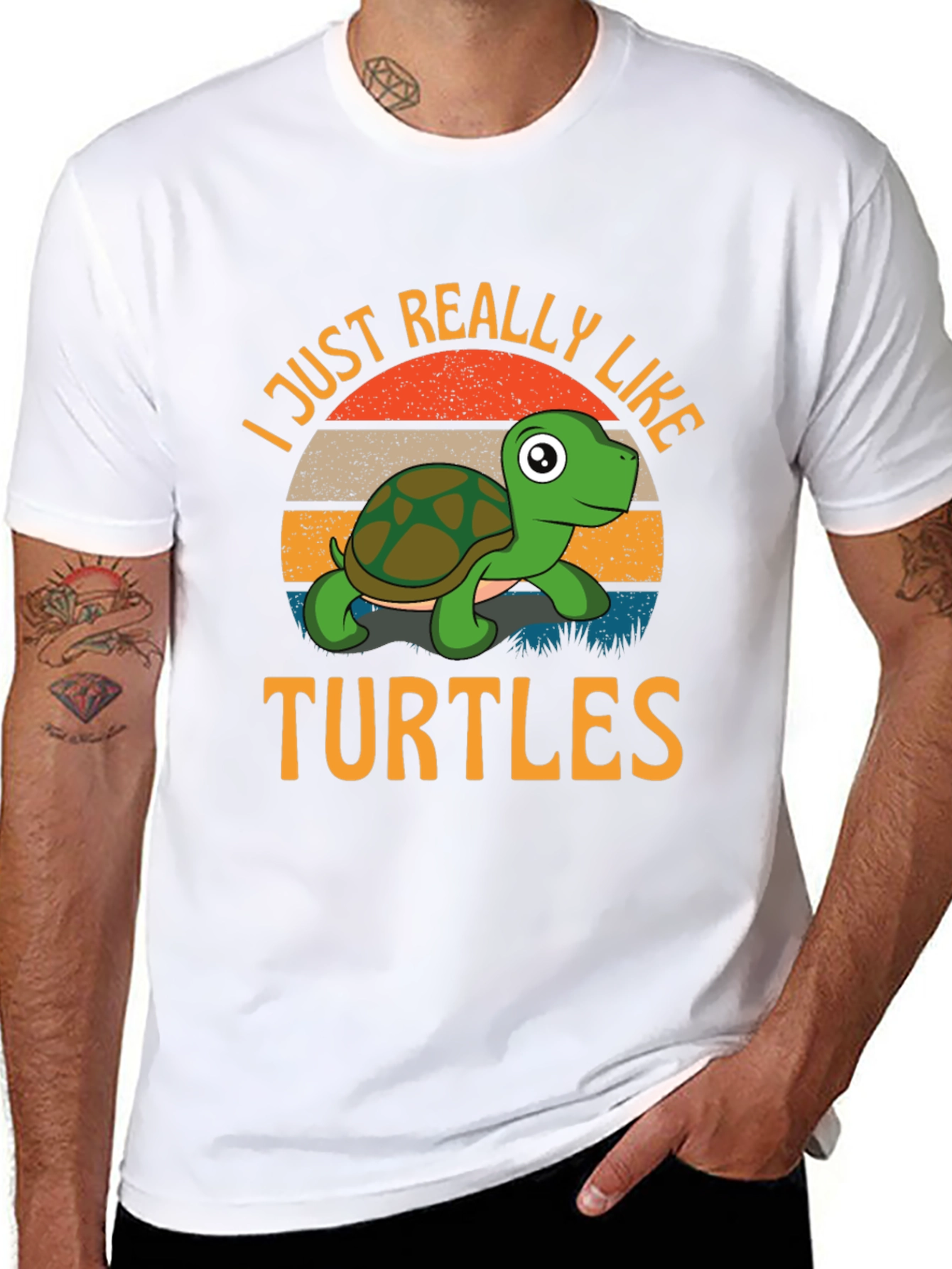 I Just Really Like Turtles Graphic T-Shirt