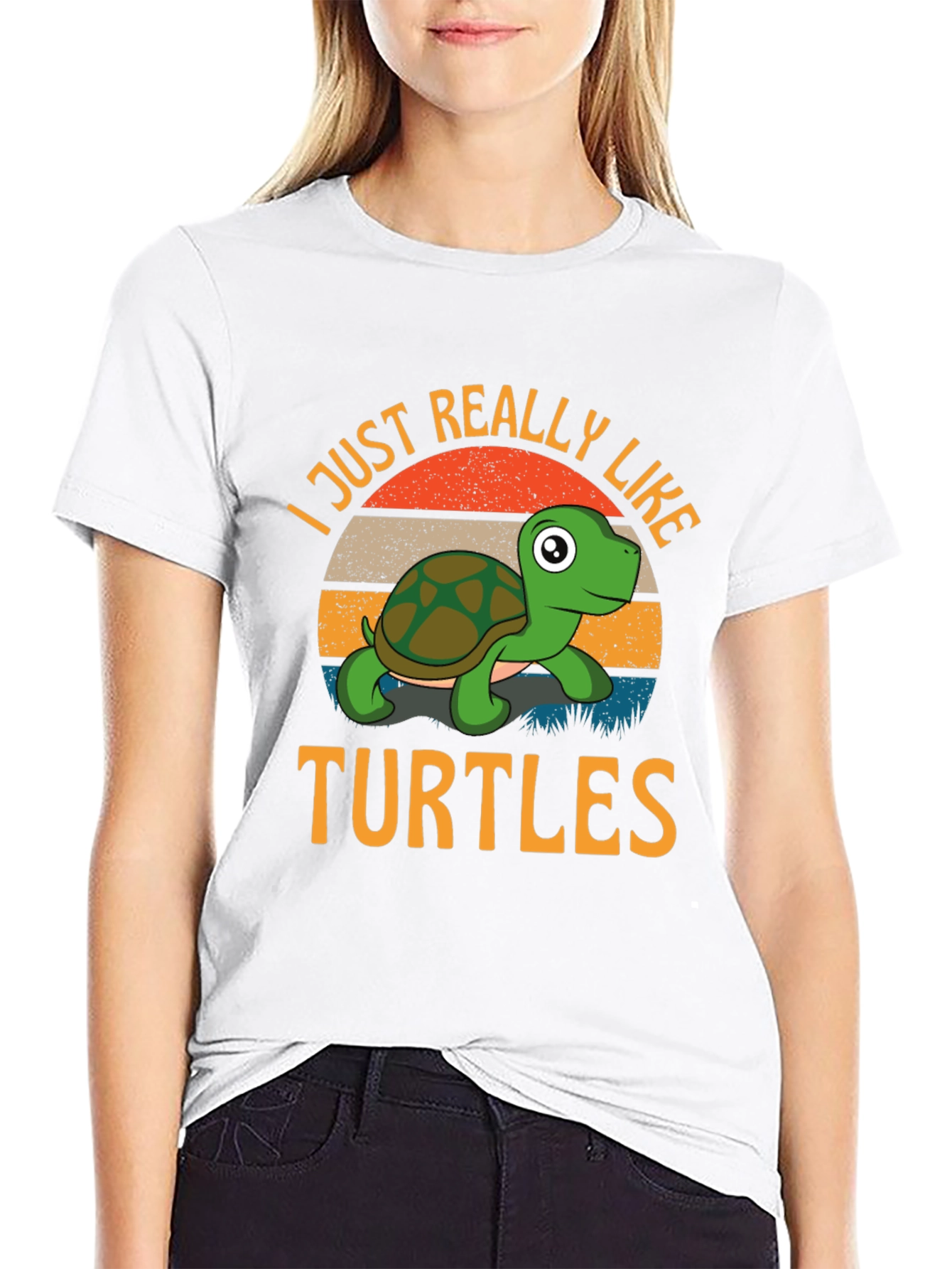 I Just Really Like Turtles Graphic T-Shirt