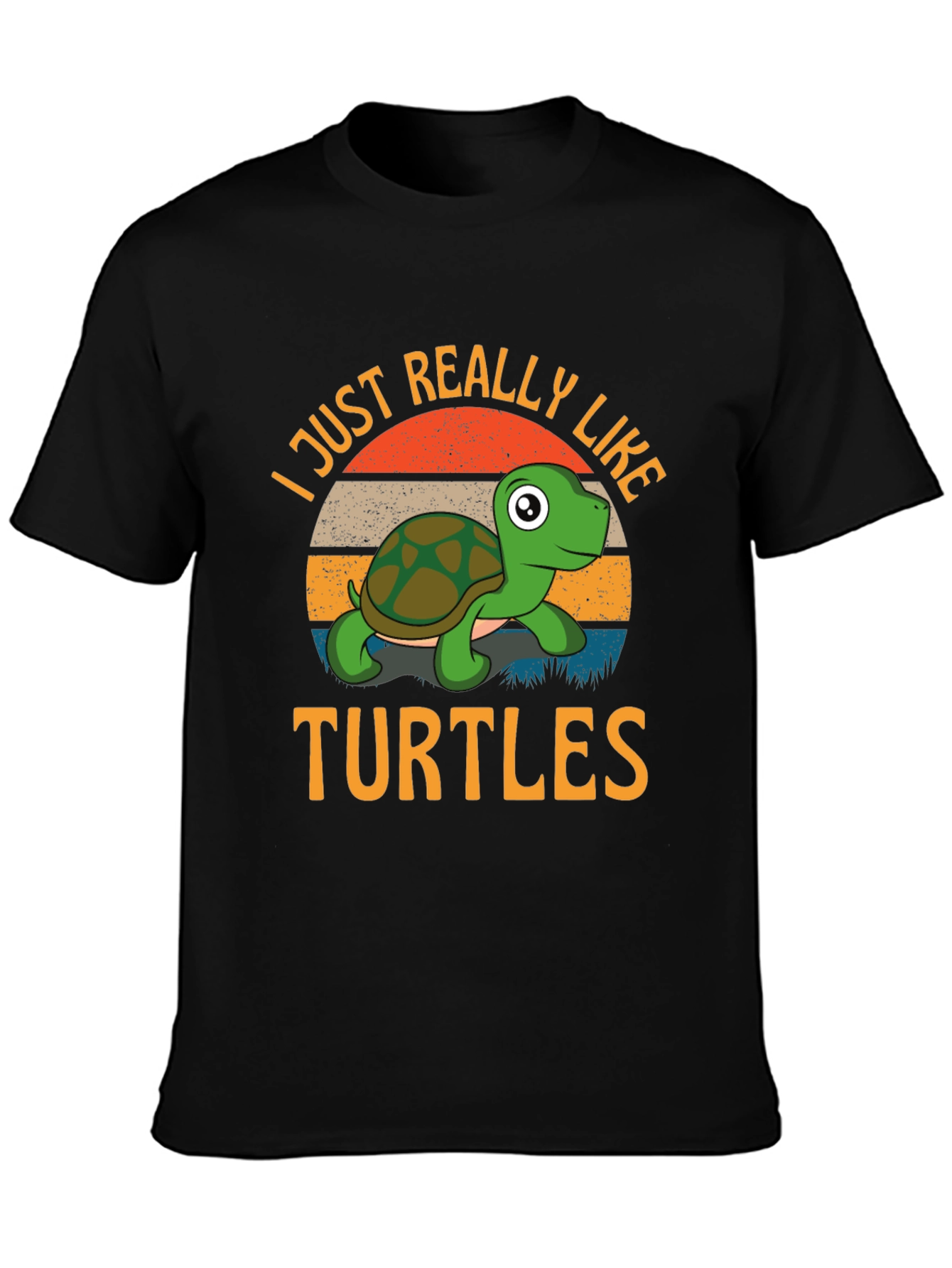 I Just Really Like Turtles Graphic T-Shirt