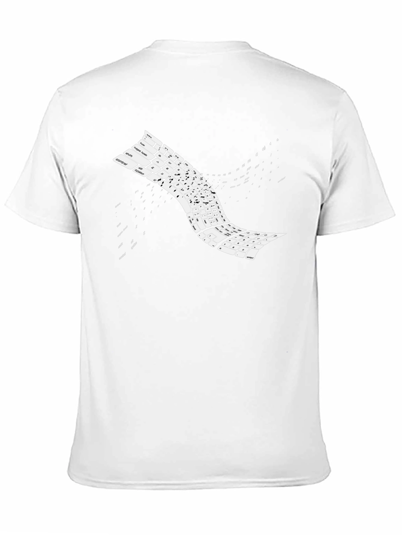 Keyboard Wave Black T-Shirt - Programmer Style