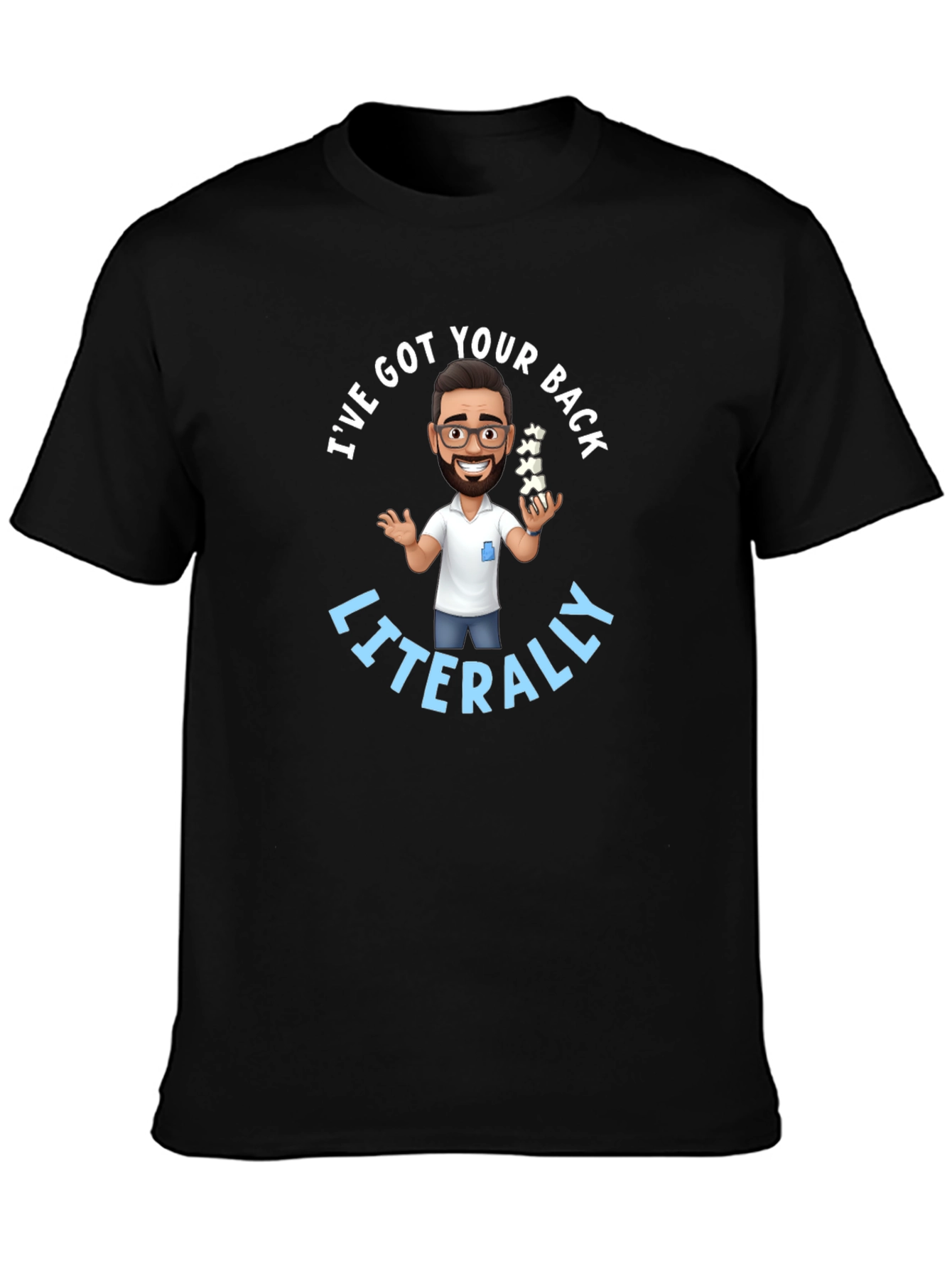 Chiropractor Ive Got Your Back Literally Black T-Shirt