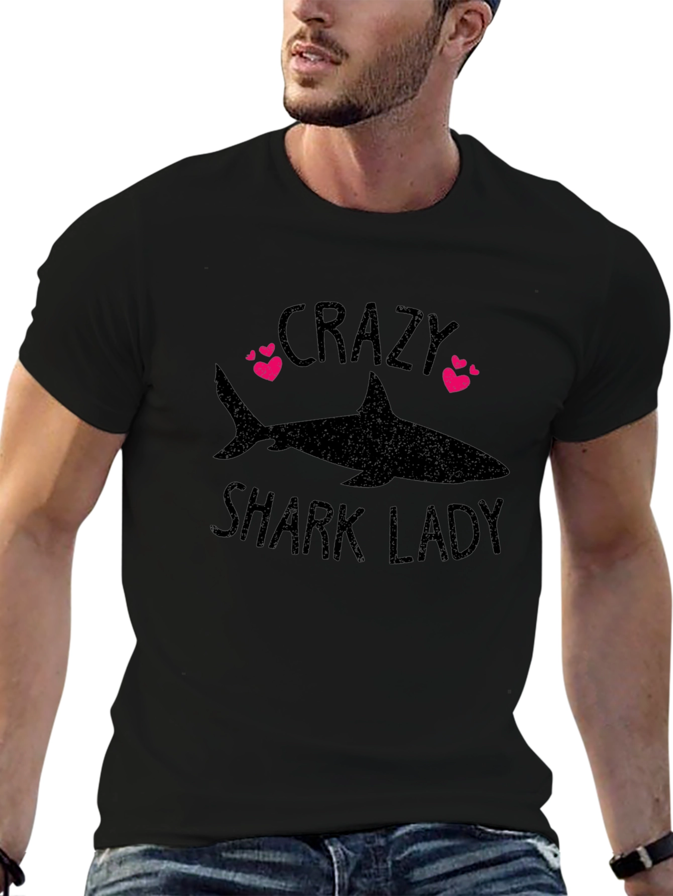 Crazy Shark Lady T-Shirt - Womens Shark Lover Tee