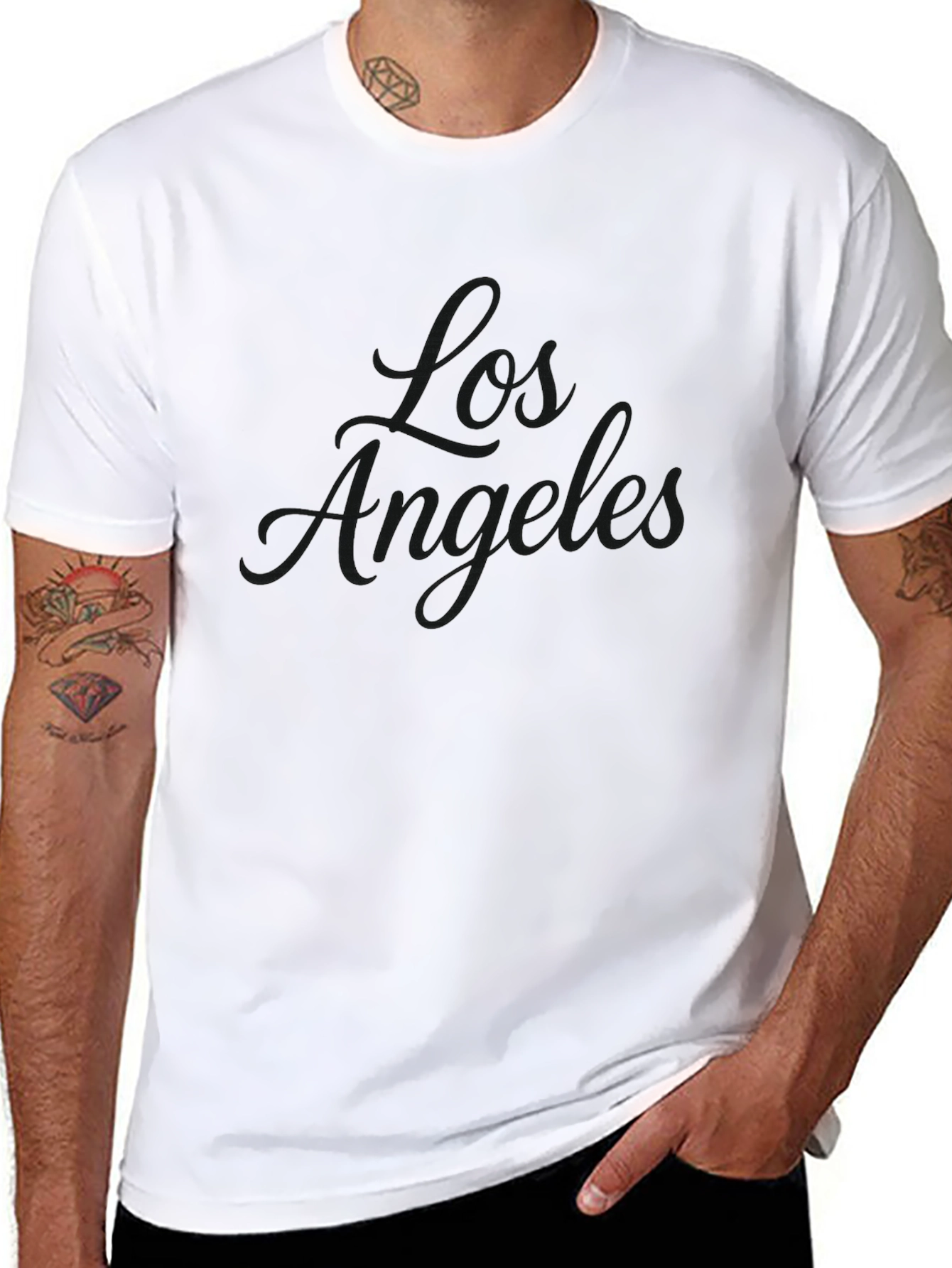 Los Angeles Script Black T-Shirt
