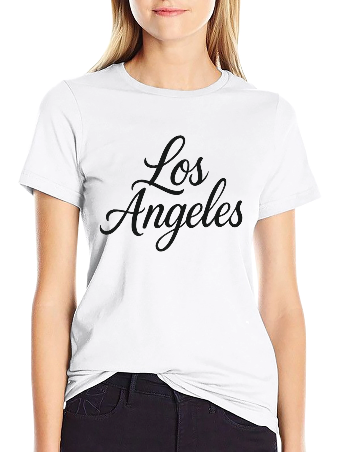 Los Angeles Script Black T-Shirt