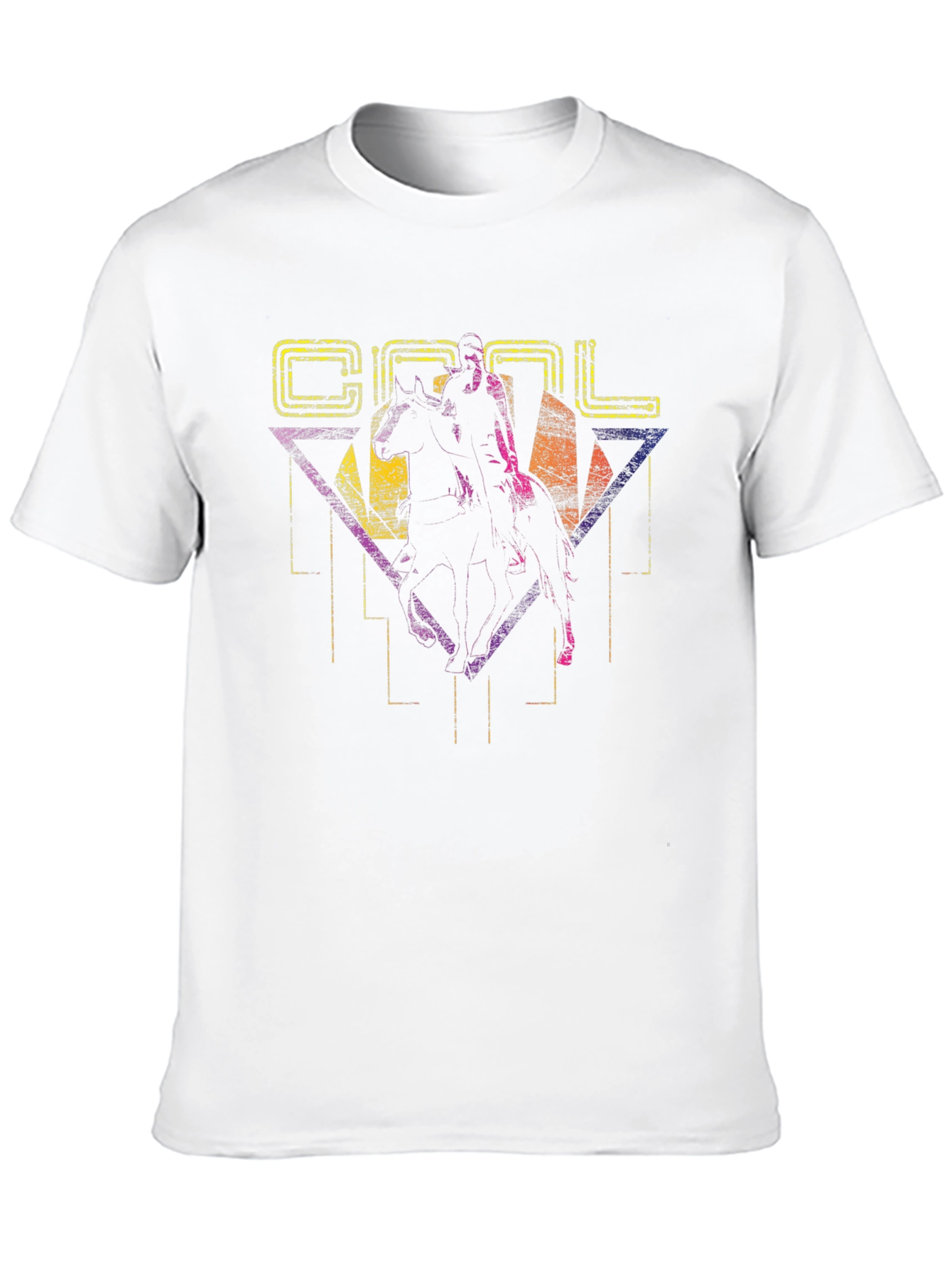 Retro Cool Horse Rider Graphic Tee