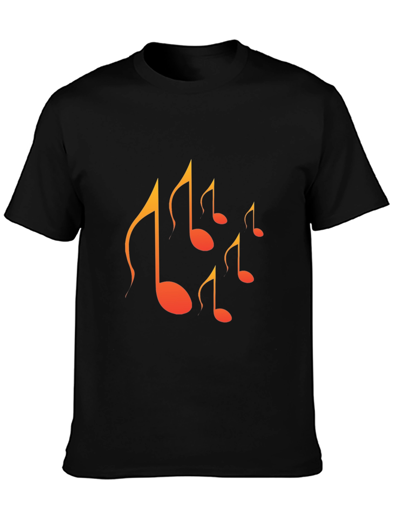 Musical Note Graphic Tee - Mens Black T-Shirt