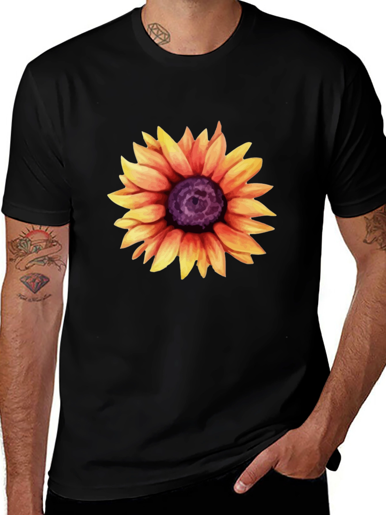 Sunflower Graphic T-Shirt - Casual Style