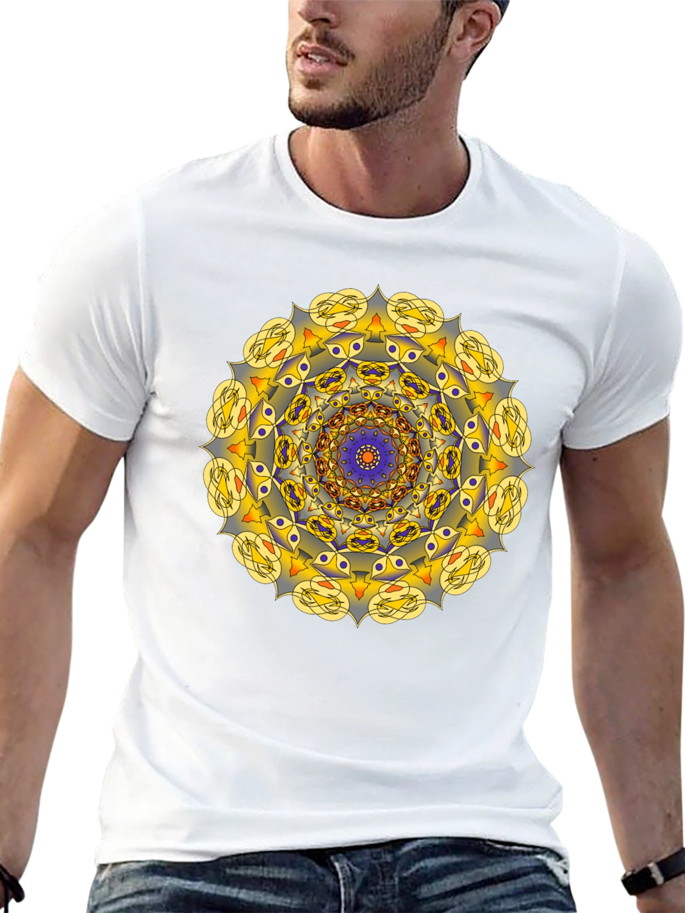 Mandala Graphic Black Tee