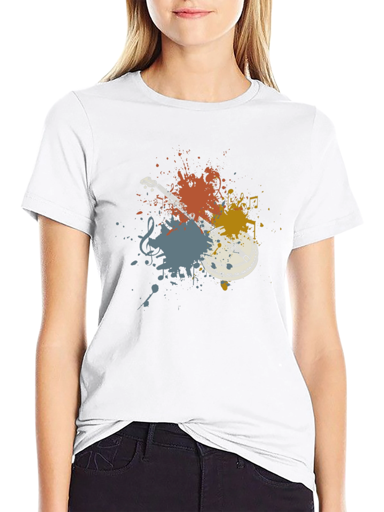 Banjo Paint Splatter T-Shirt