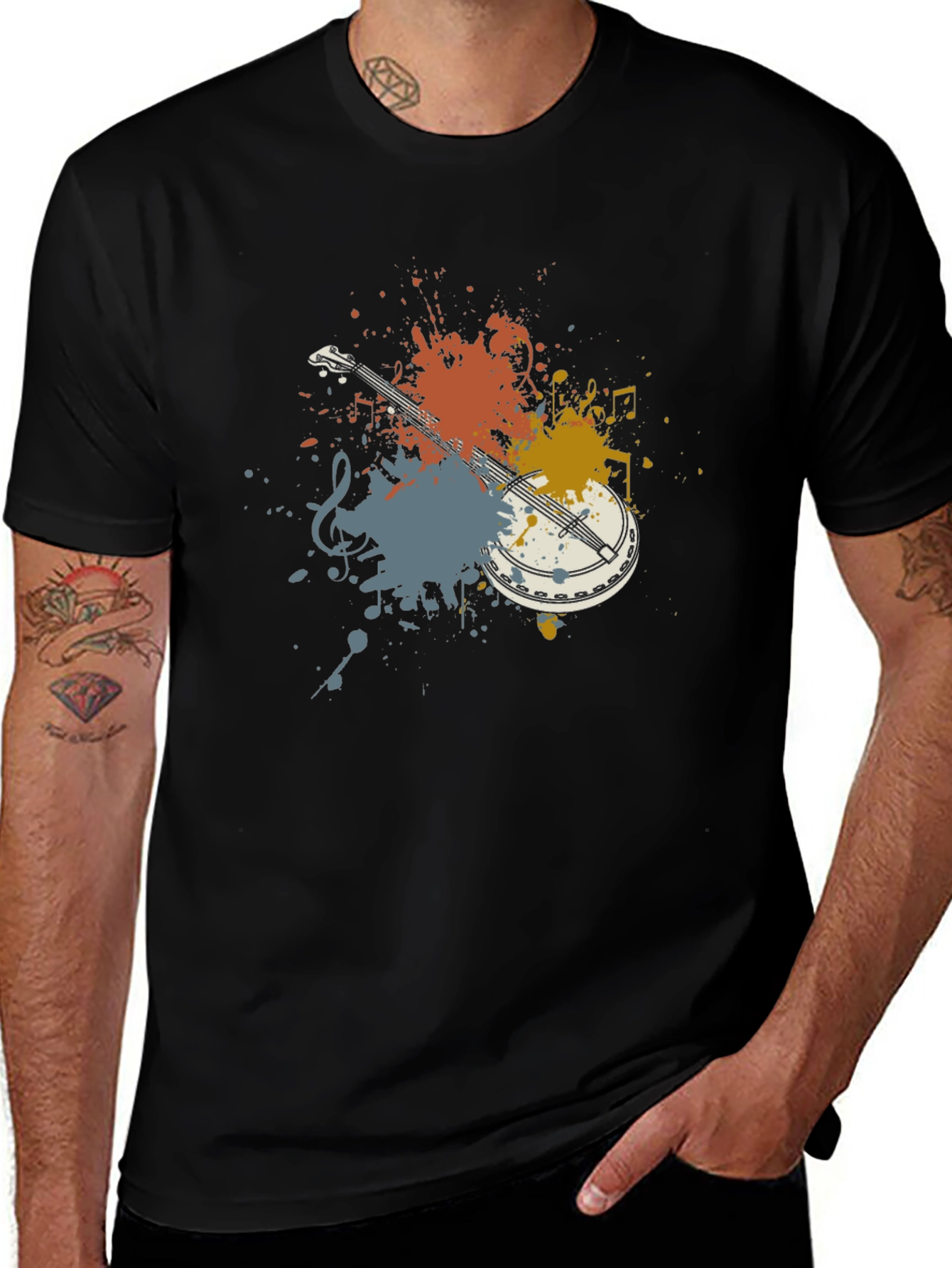 Banjo Paint Splatter T-Shirt