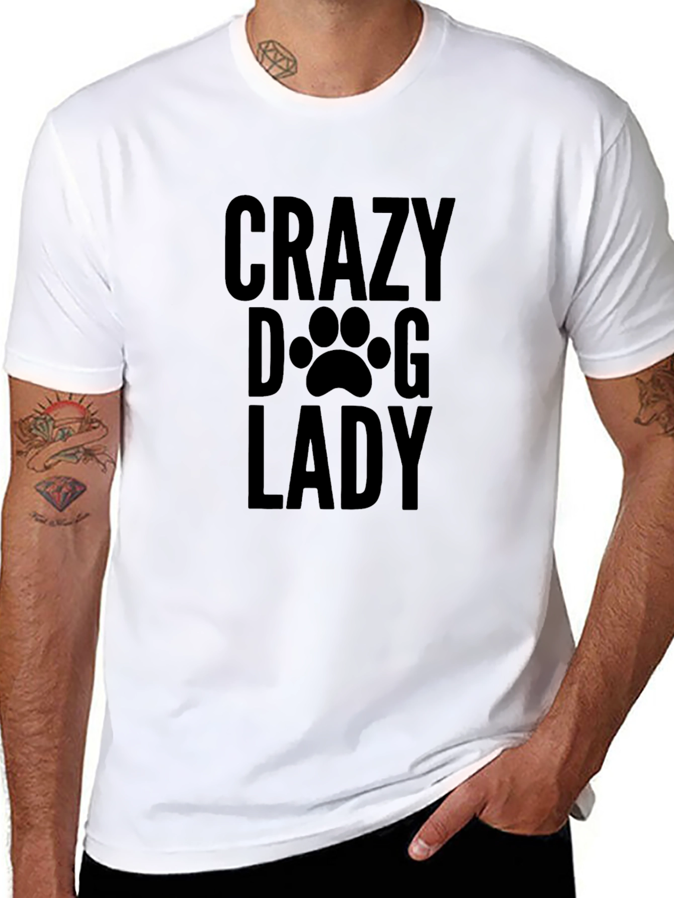 Crazy Dog Lady T-Shirt - Unisex Crew Neck