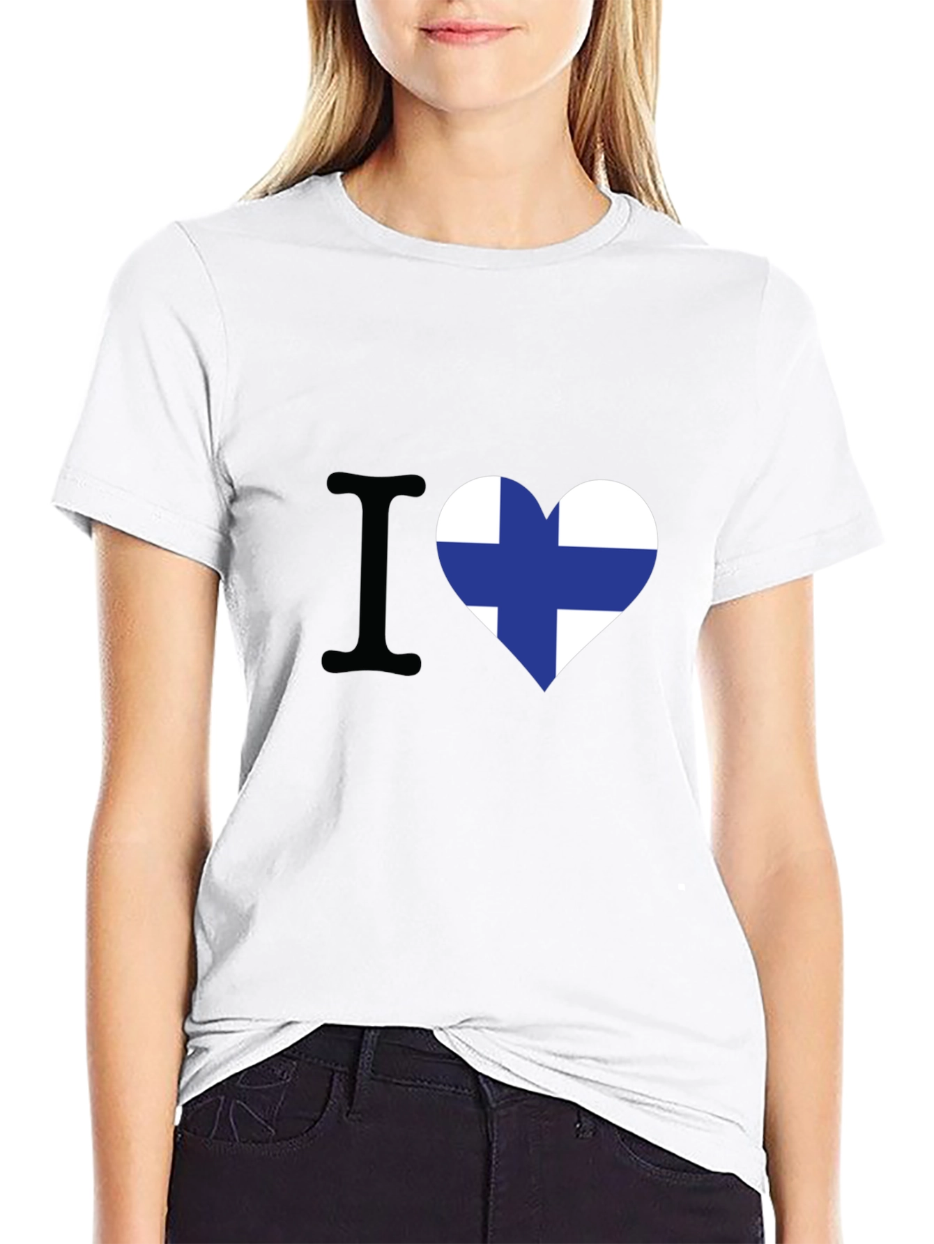 I Love Finland T-Shirt - Finnish Flag Heart Tee