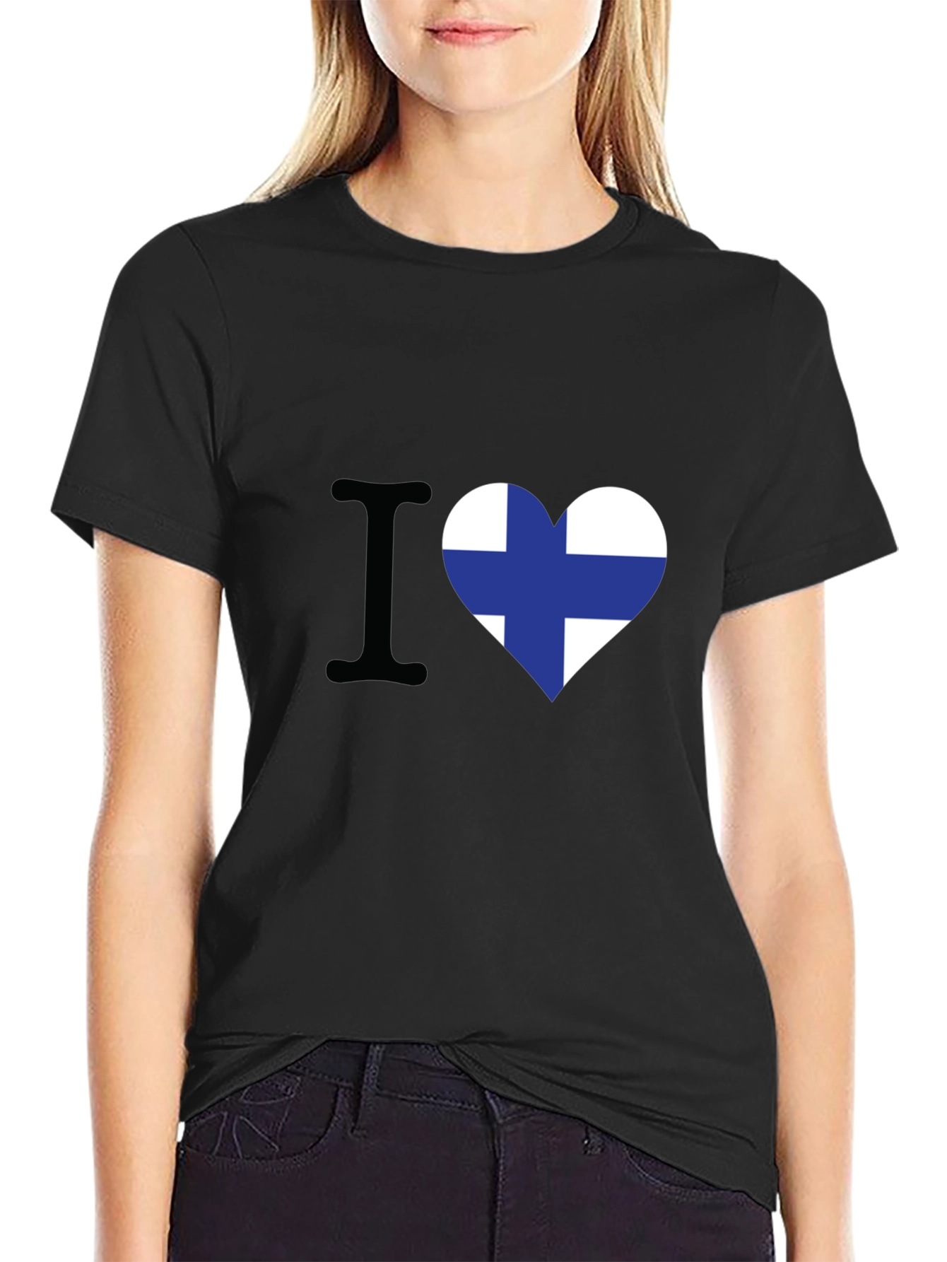 I Love Finland T-Shirt - Finnish Flag Heart Tee