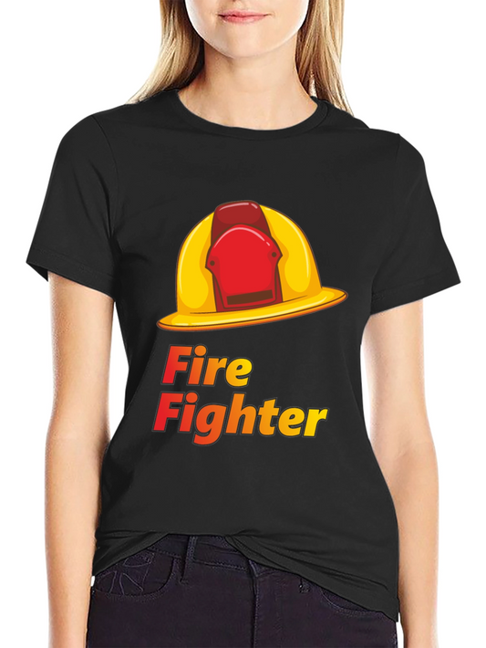 Firefighter Helmet T-Shirt - Heroic Design