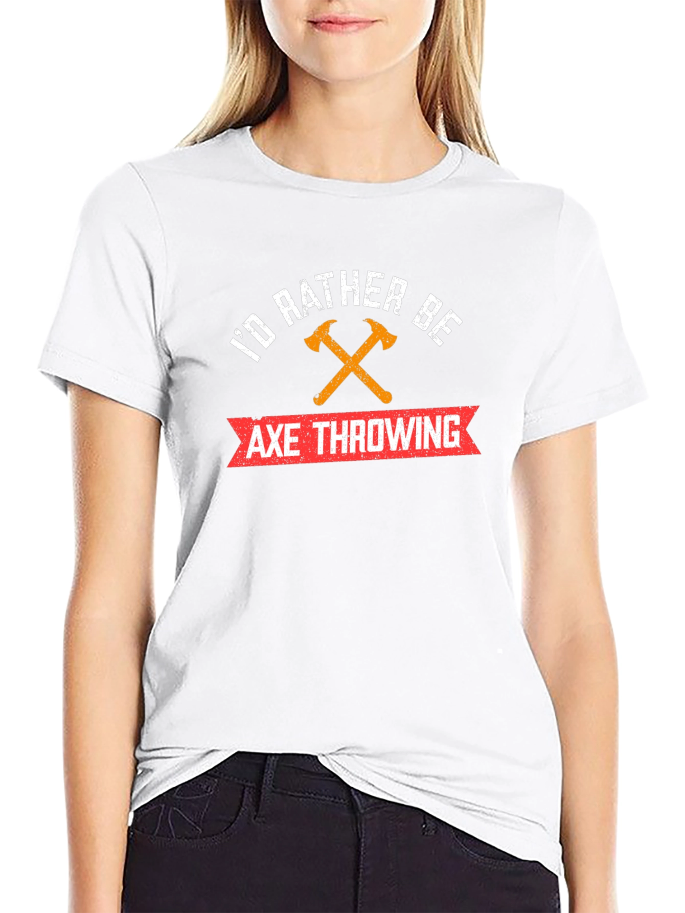 Axe Throwing T-Shirt - Id Rather Be - Black