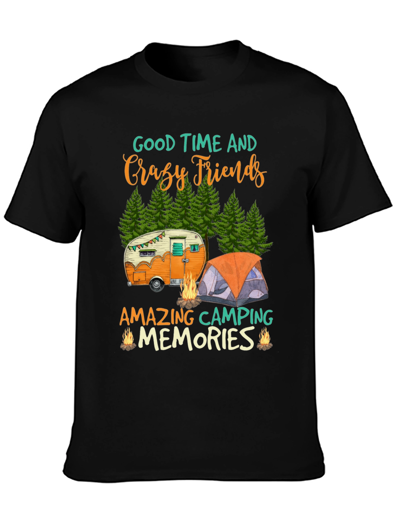 Camping Friends Graphic Tee