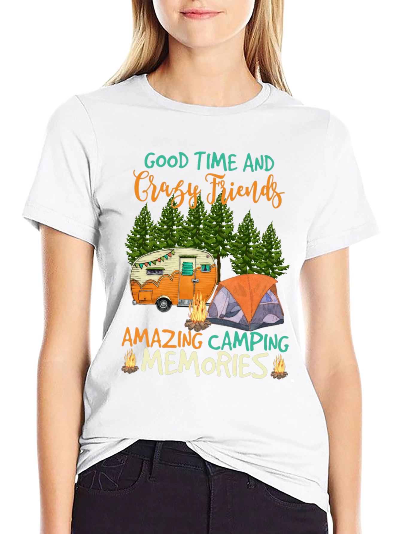 Camping Friends Graphic Tee