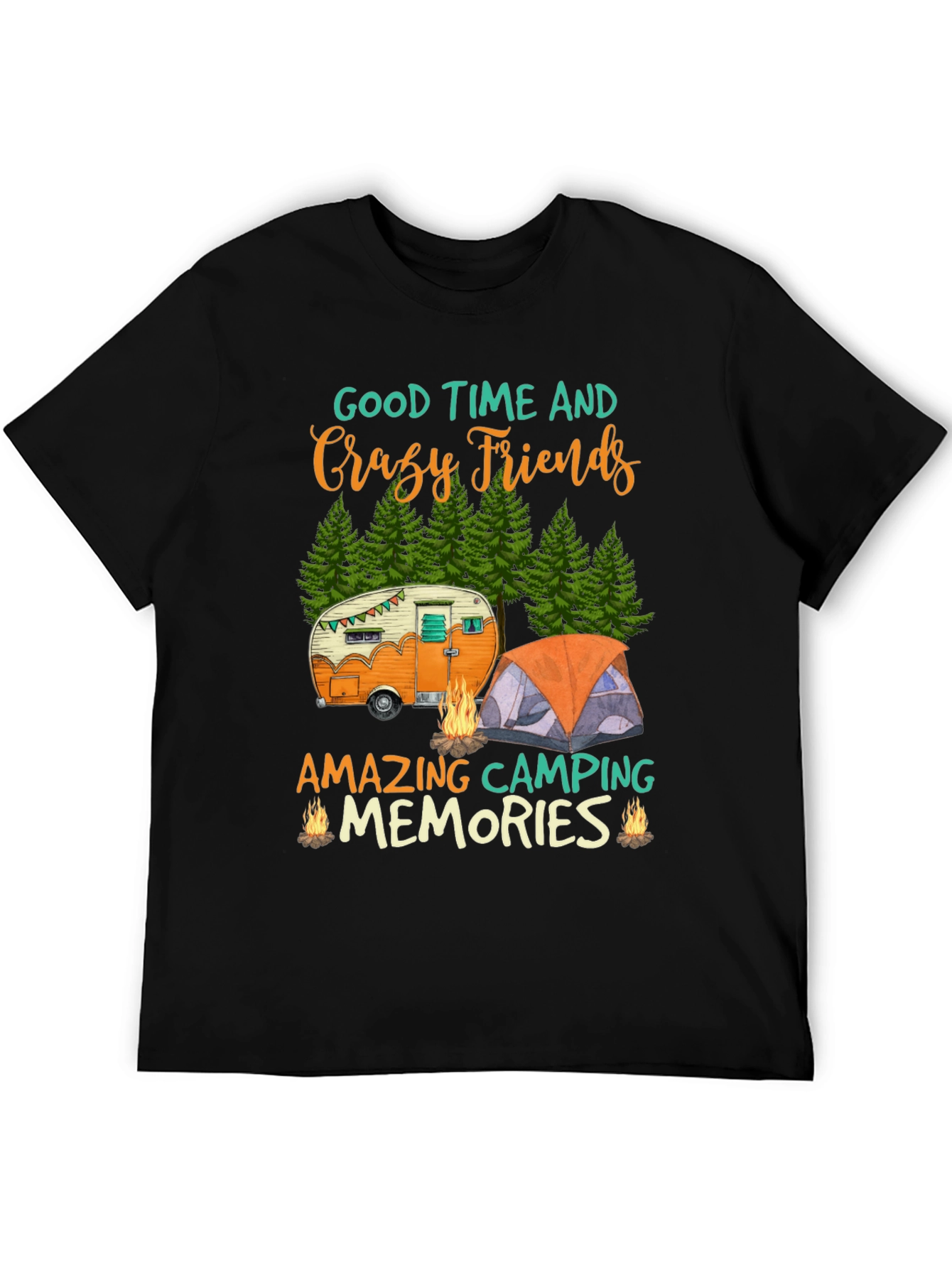 Camping Friends Graphic Tee