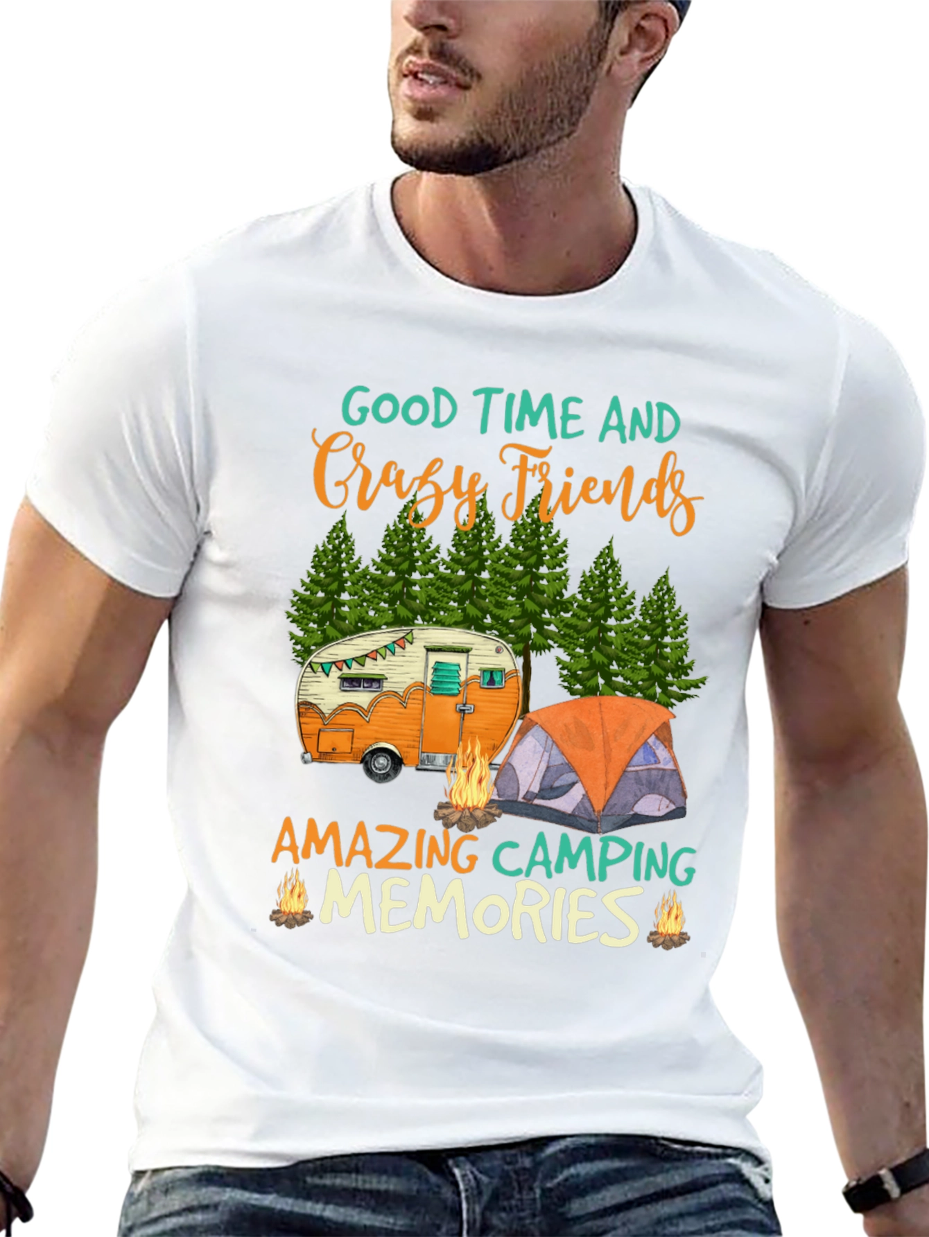 Camping Friends Graphic Tee
