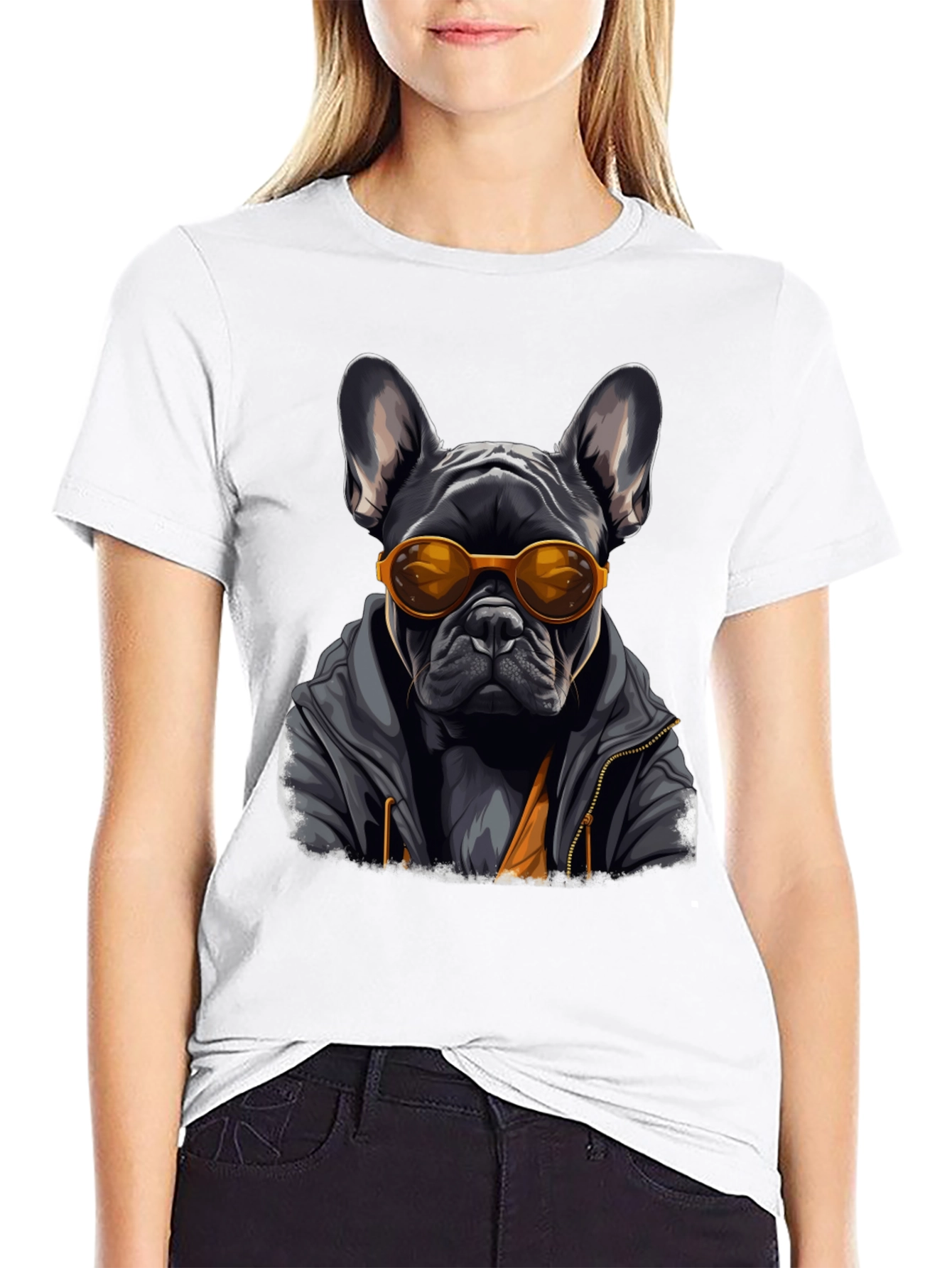 Cool Dog T-Shirt: French Bulldog with Shades