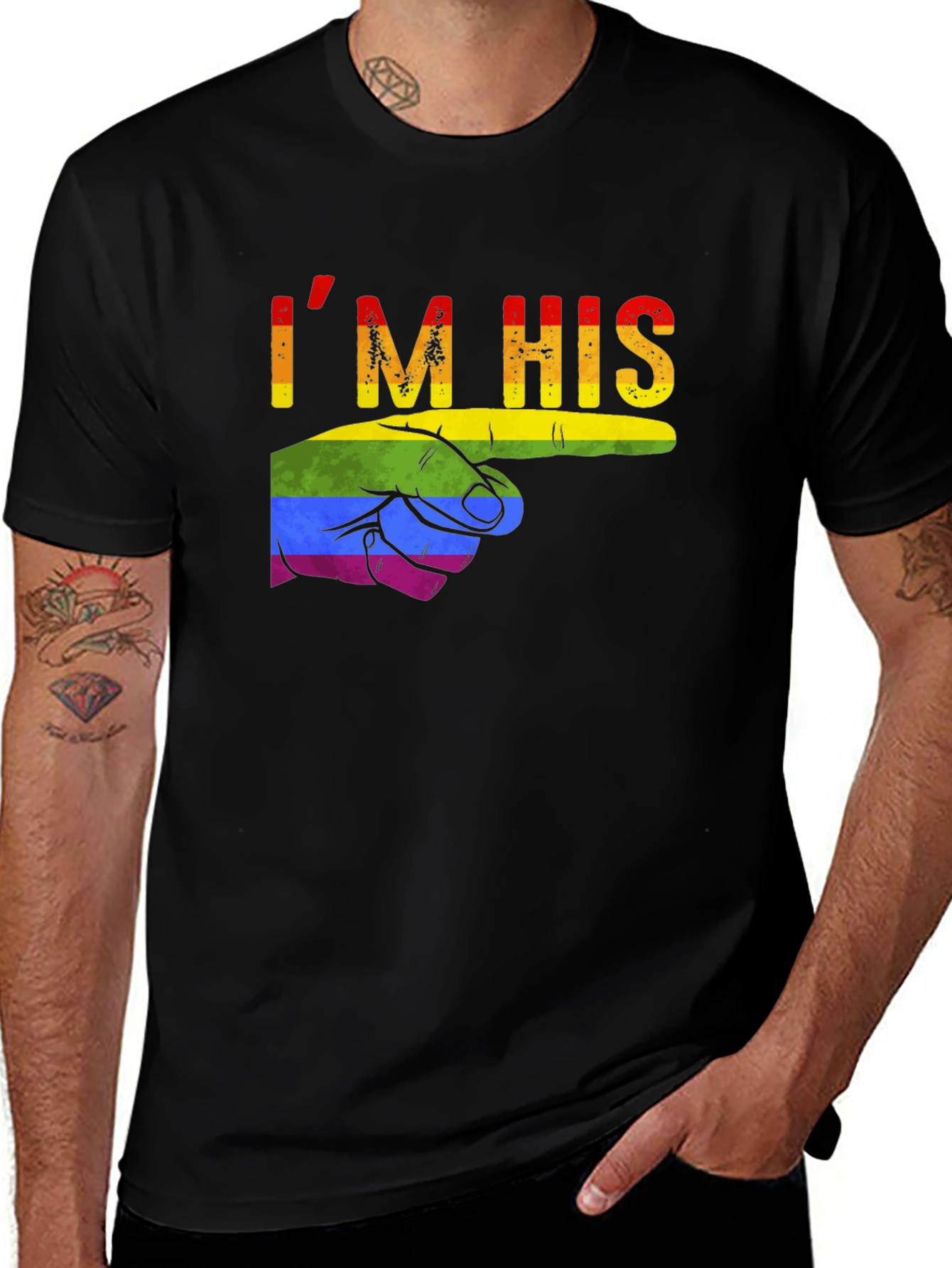 Im His Pride T-Shirt LGBT Gay Love Tee