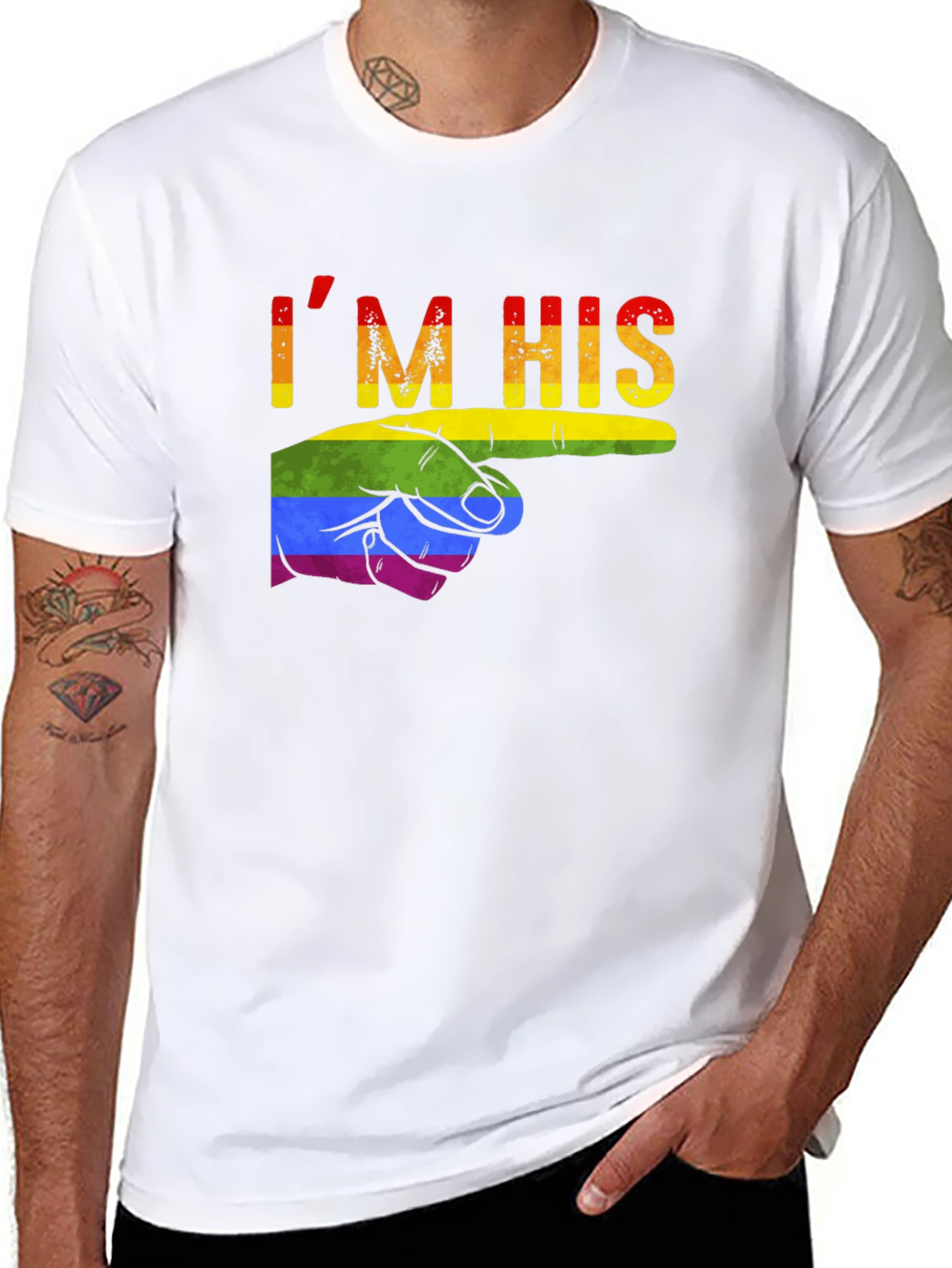 Im His Pride T-Shirt LGBT Gay Love Tee