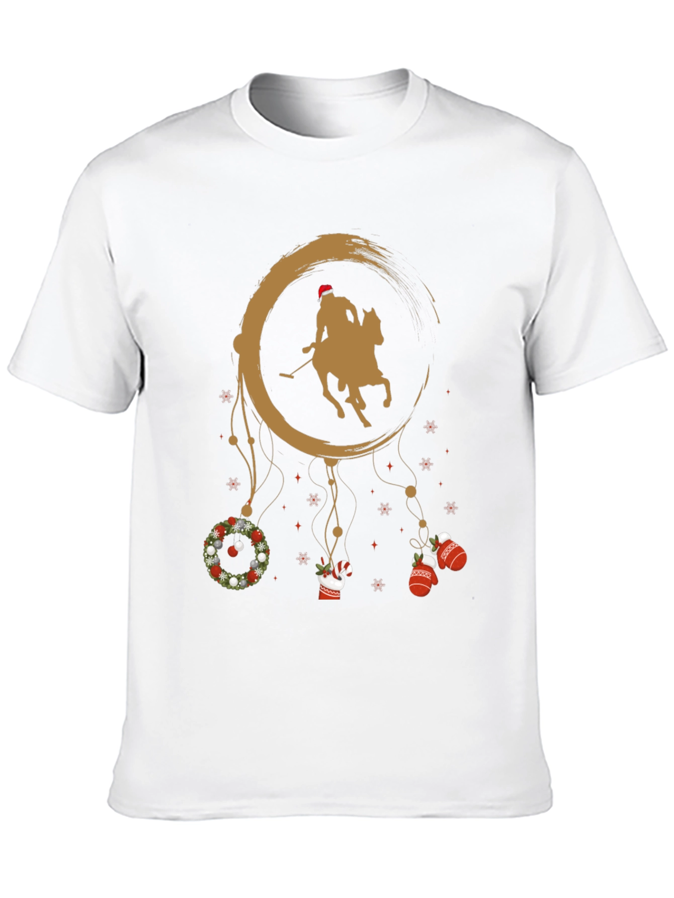 Christmas Horse Polo T-Shirt