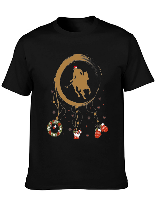Christmas Horse Polo T-Shirt