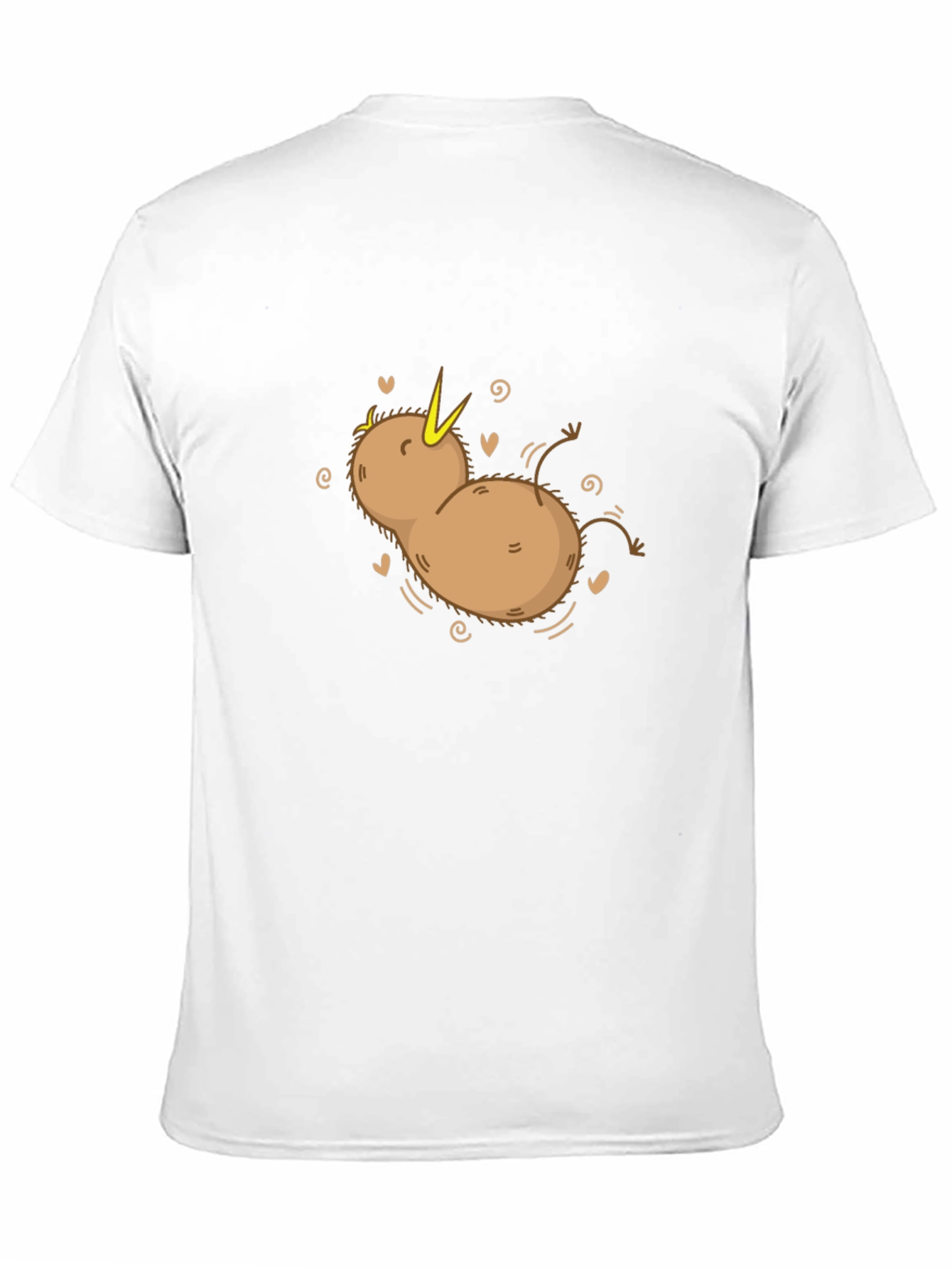 Kiwi Bird Cartoon T-Shirt - Black Cotton Tee