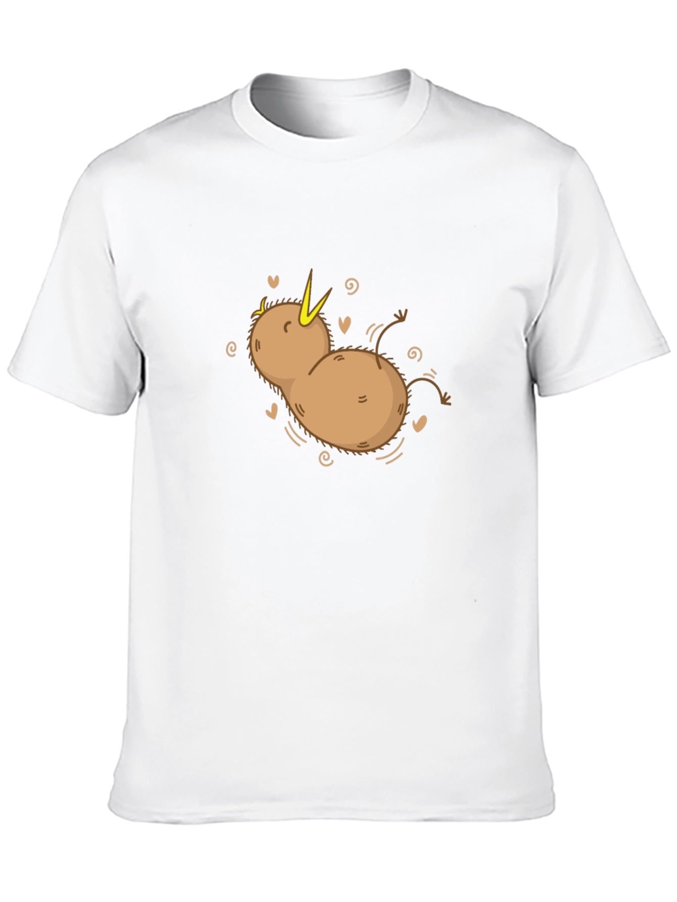 Kiwi Bird Cartoon T-Shirt - Black Cotton Tee