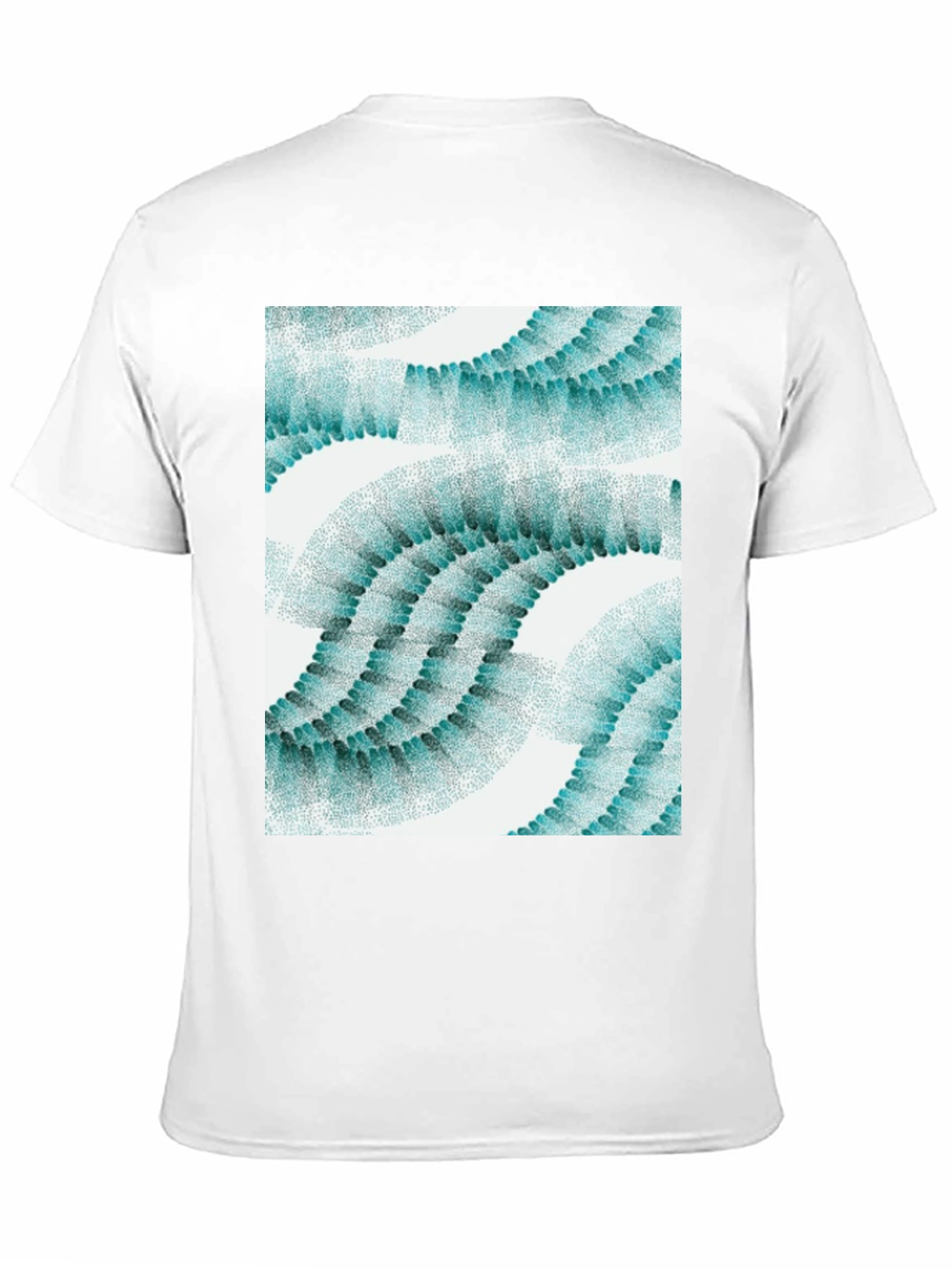 Abstract Wave Pattern Black T-Shirt