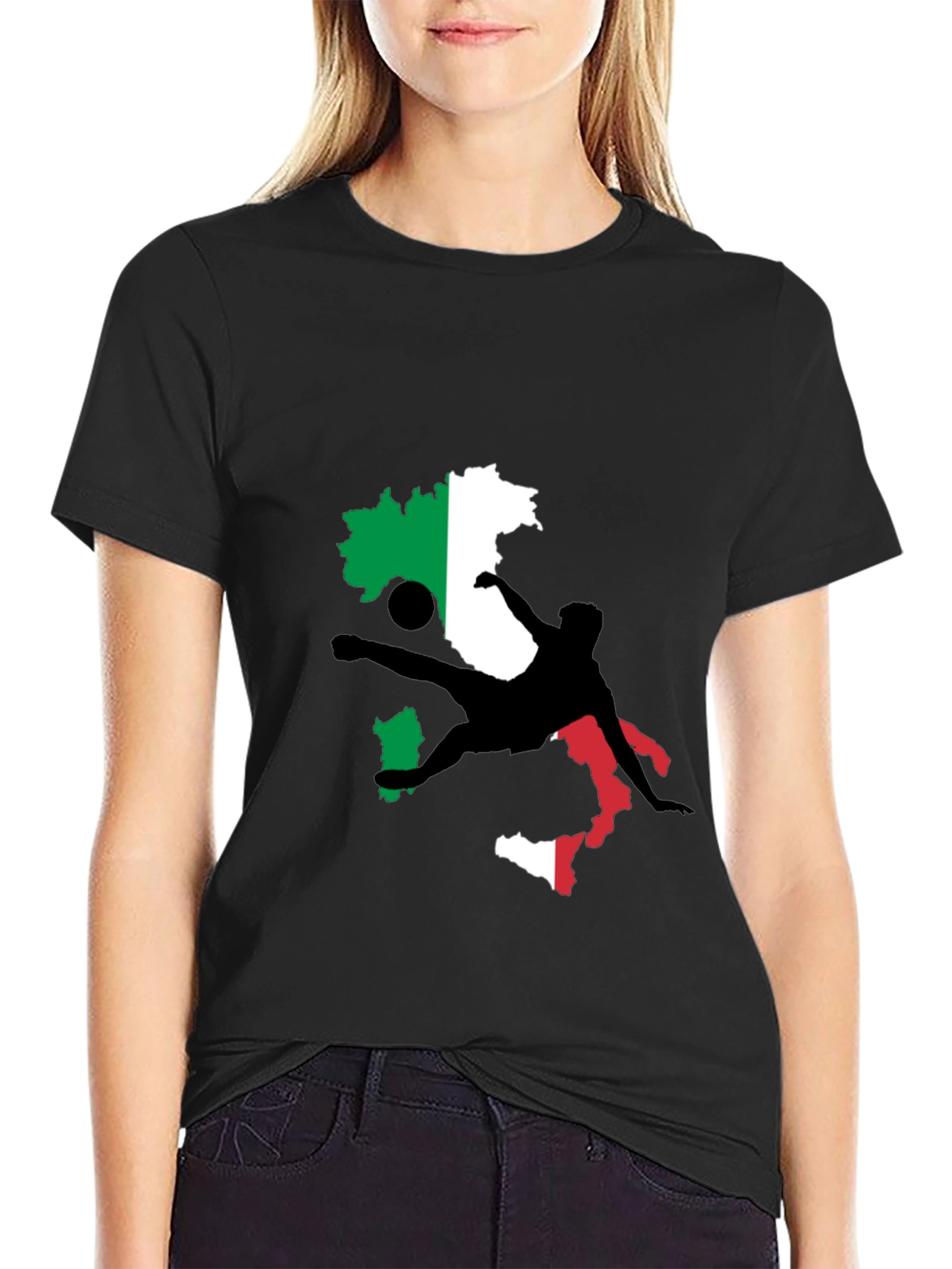 Italy Soccer Fan T-Shirt - Black
