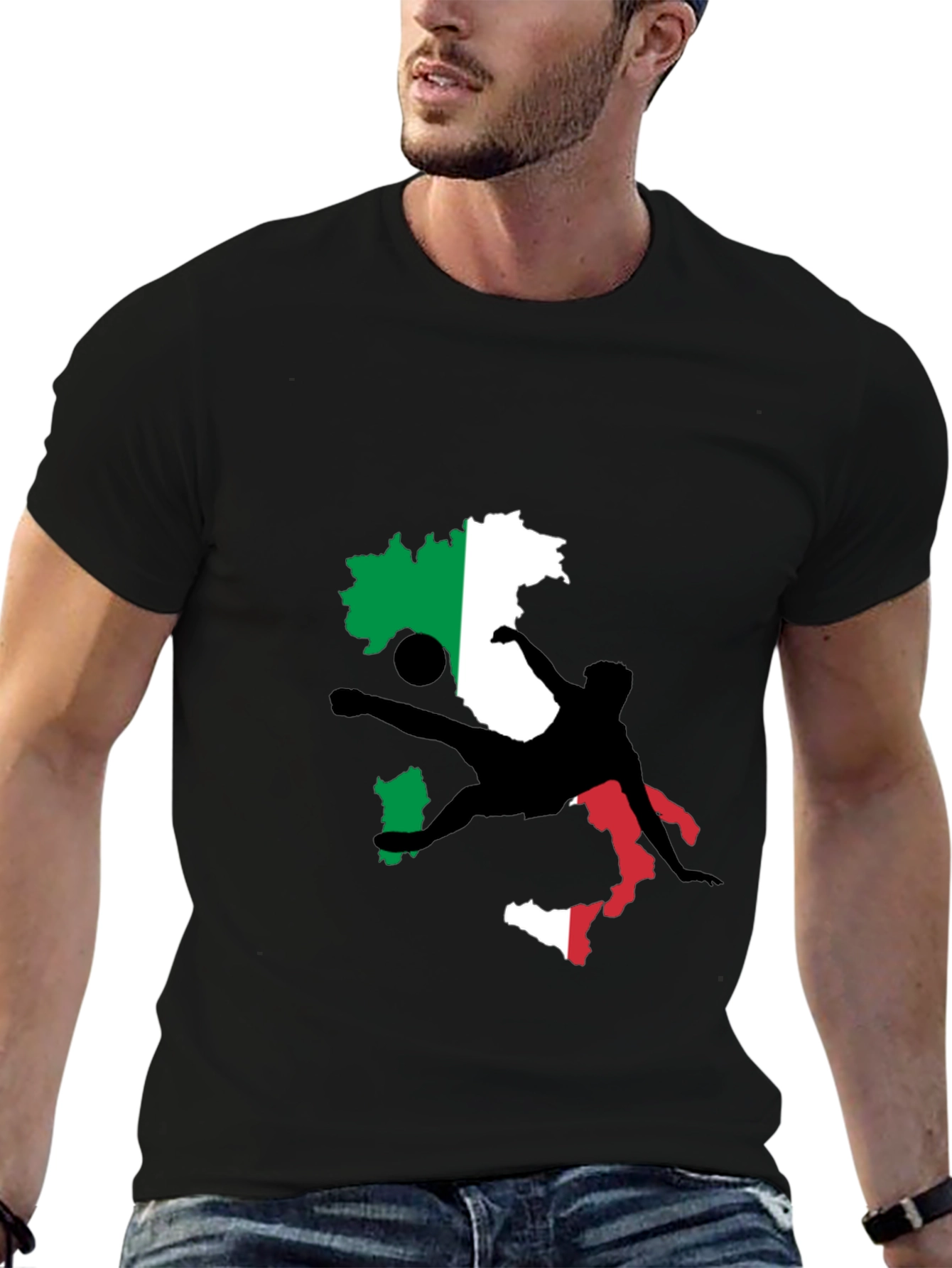 Italy Soccer Fan T-Shirt - Black