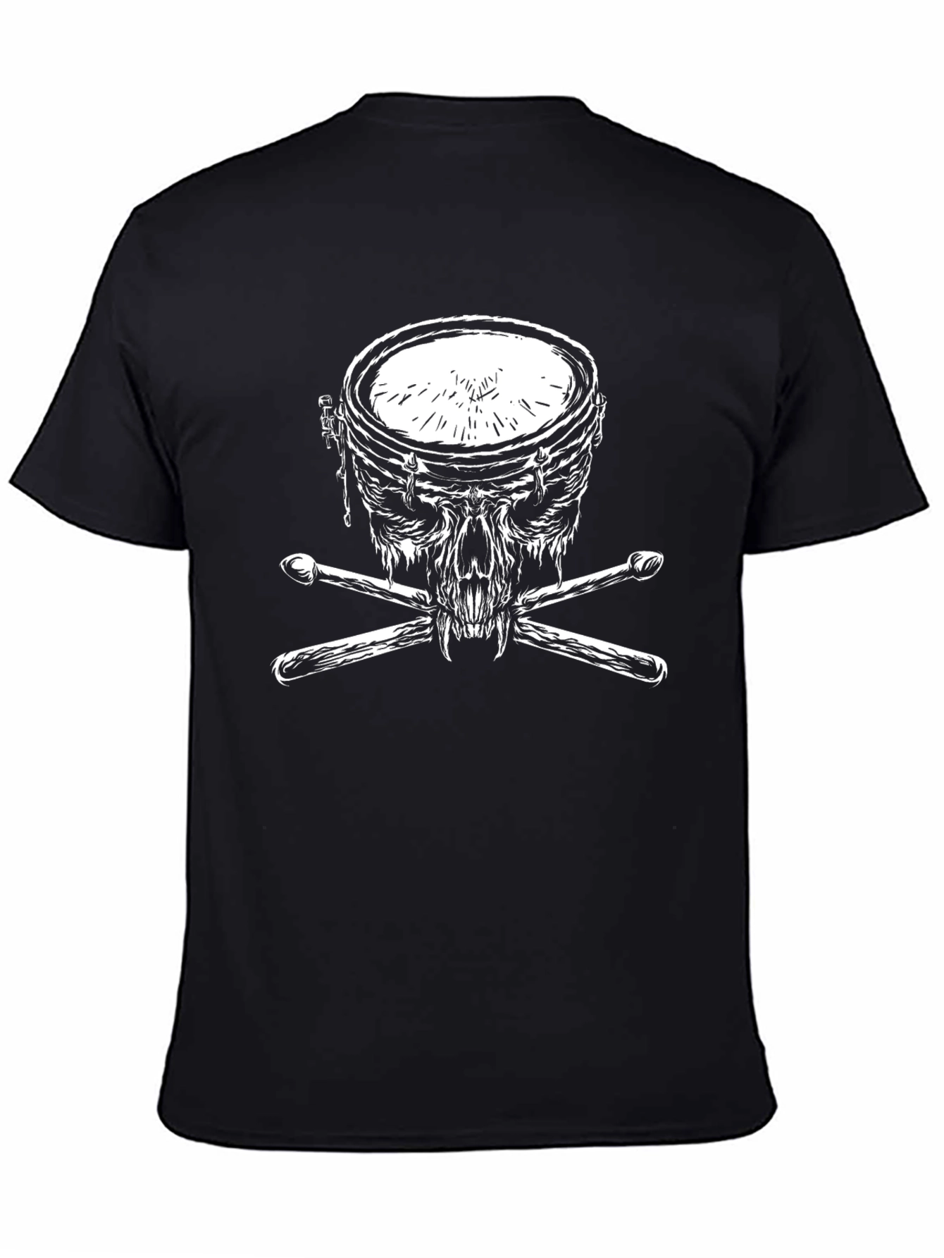 Drum Skull Graphic Tee - Rock & Roll T-Shirt