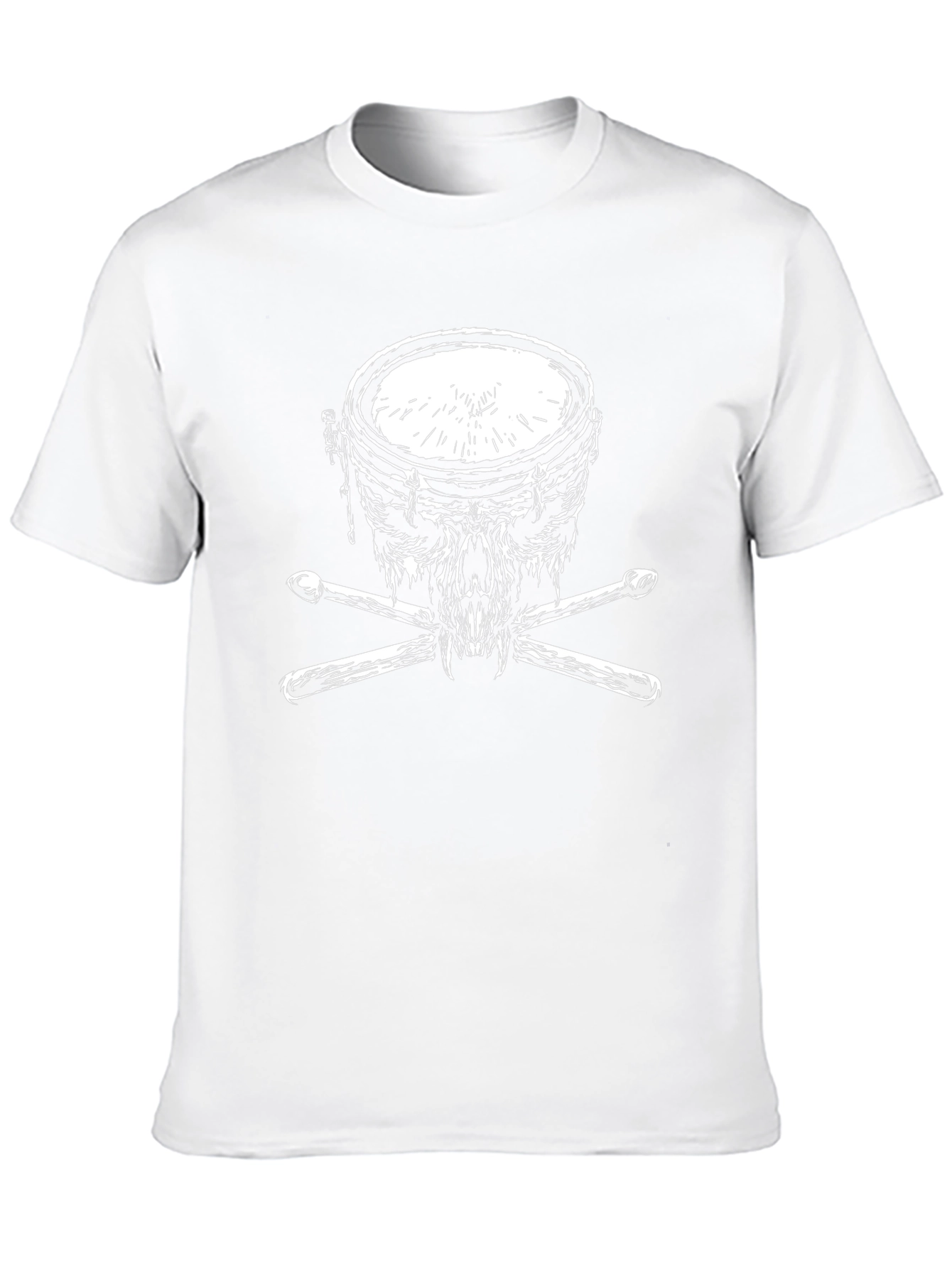 Drum Skull Graphic Tee - Rock & Roll T-Shirt