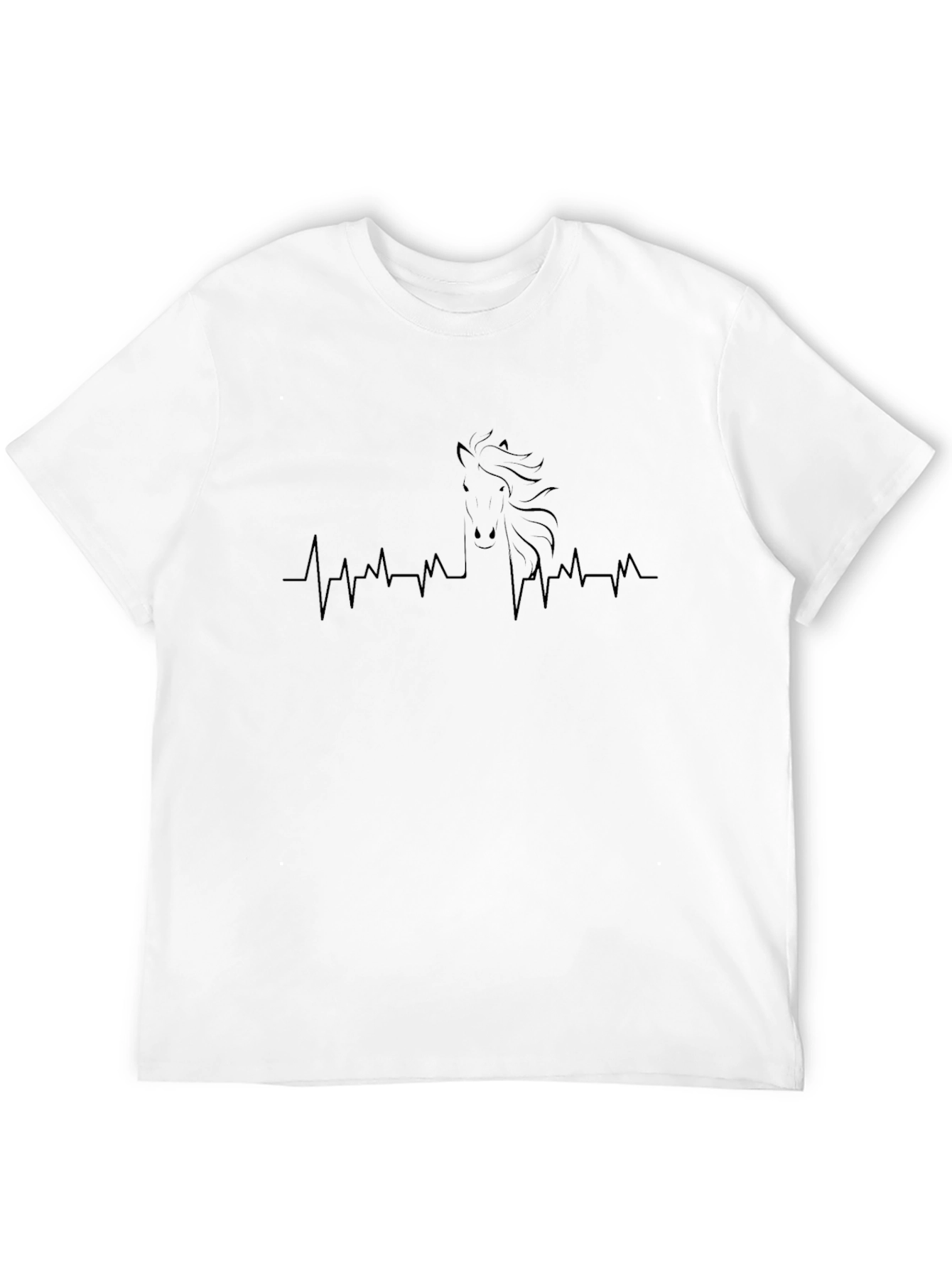 Black Horse Heartbeat T-Shirt