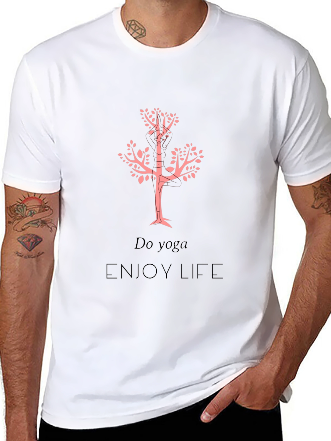 Yoga Life Graphic Tee - Black Casual T-Shirt