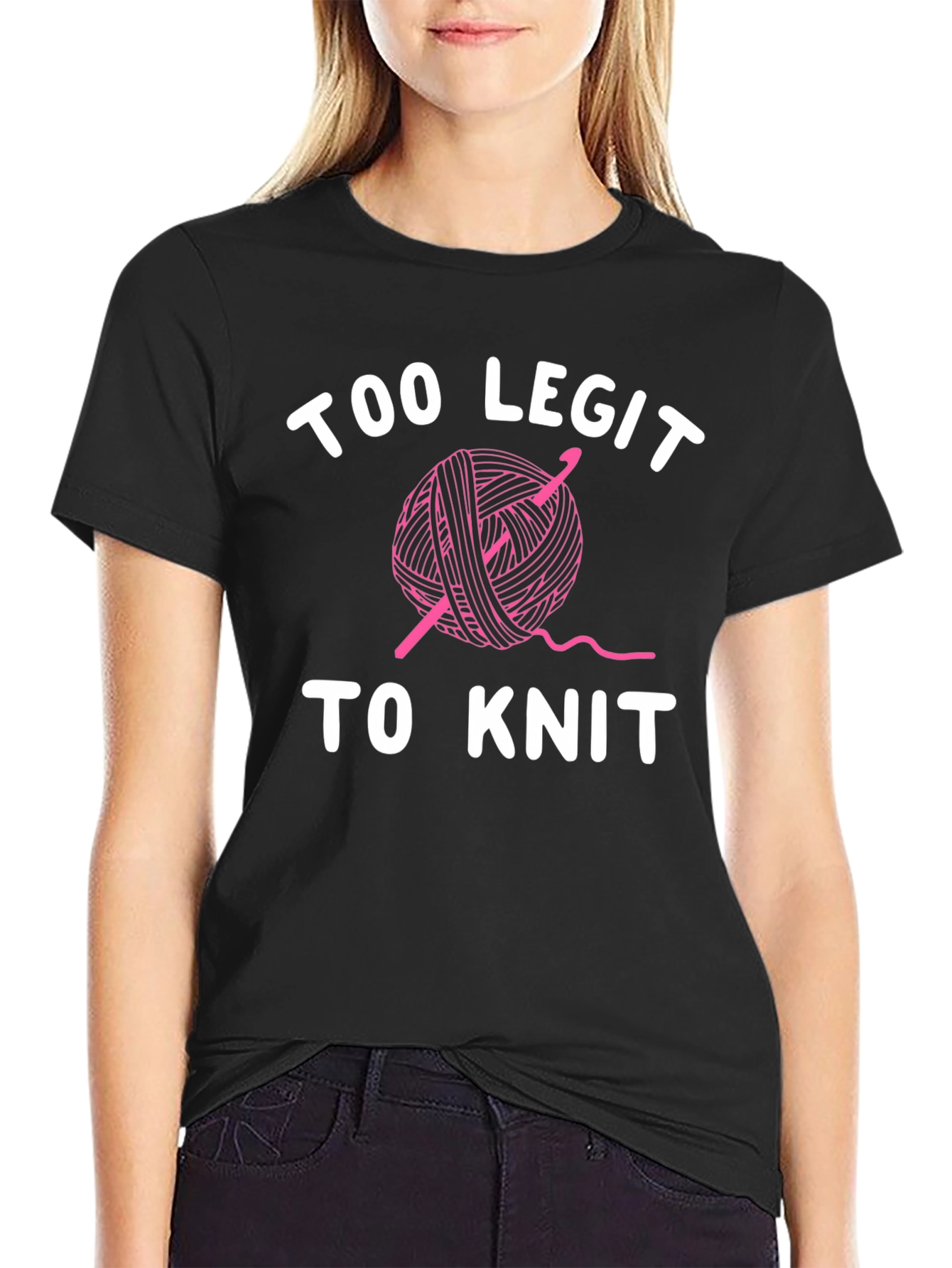 Too Legit To Knit Graphic Tee