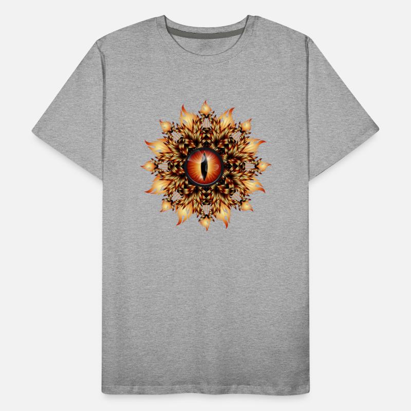 magical eye of a dragon in medallion style