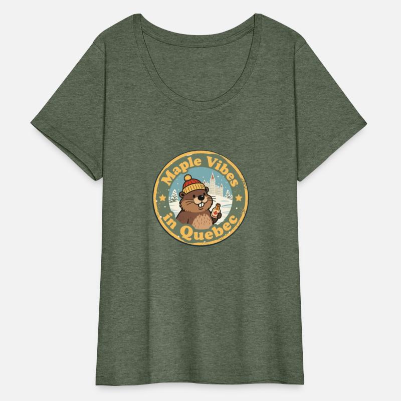 Maple Vibes Quebec Beaver Art