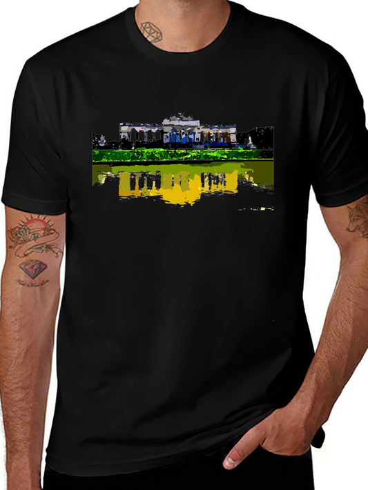 Architectural Reflection Graphic Tee - Black