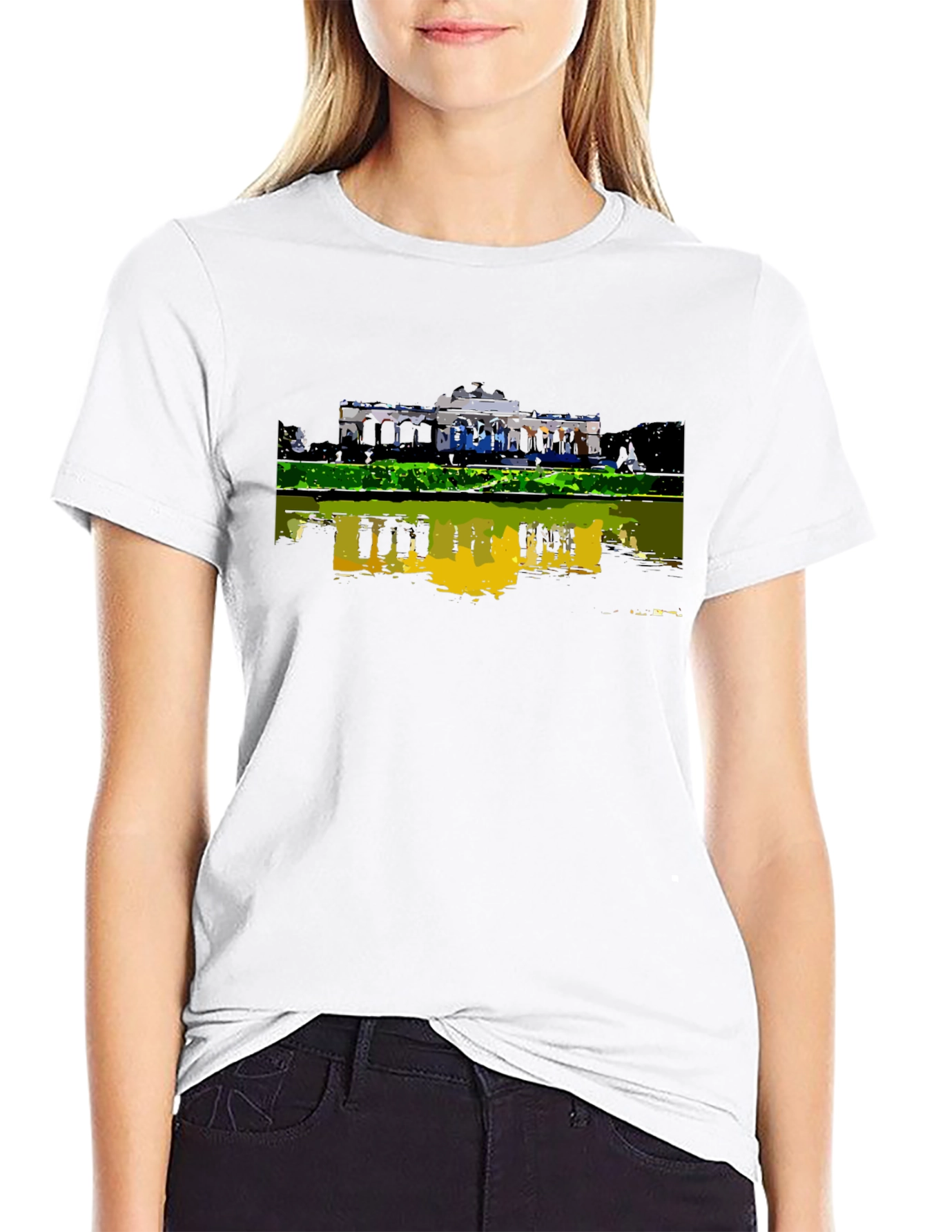 Architectural Reflection Graphic Tee - Black
